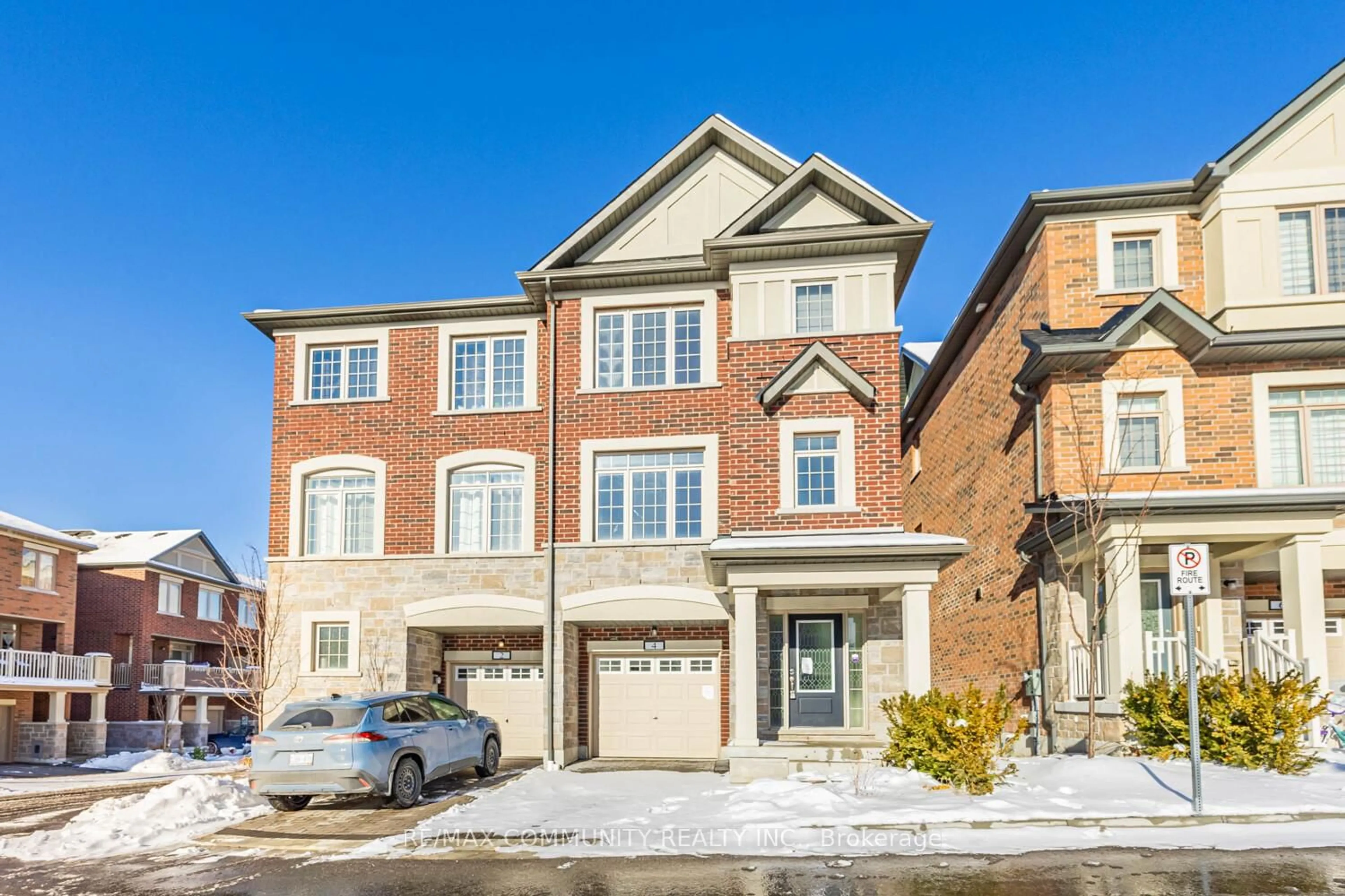 Home with brick exterior material, street for 4 Healthcote Lane, Ajax Ontario L1Z 0V2