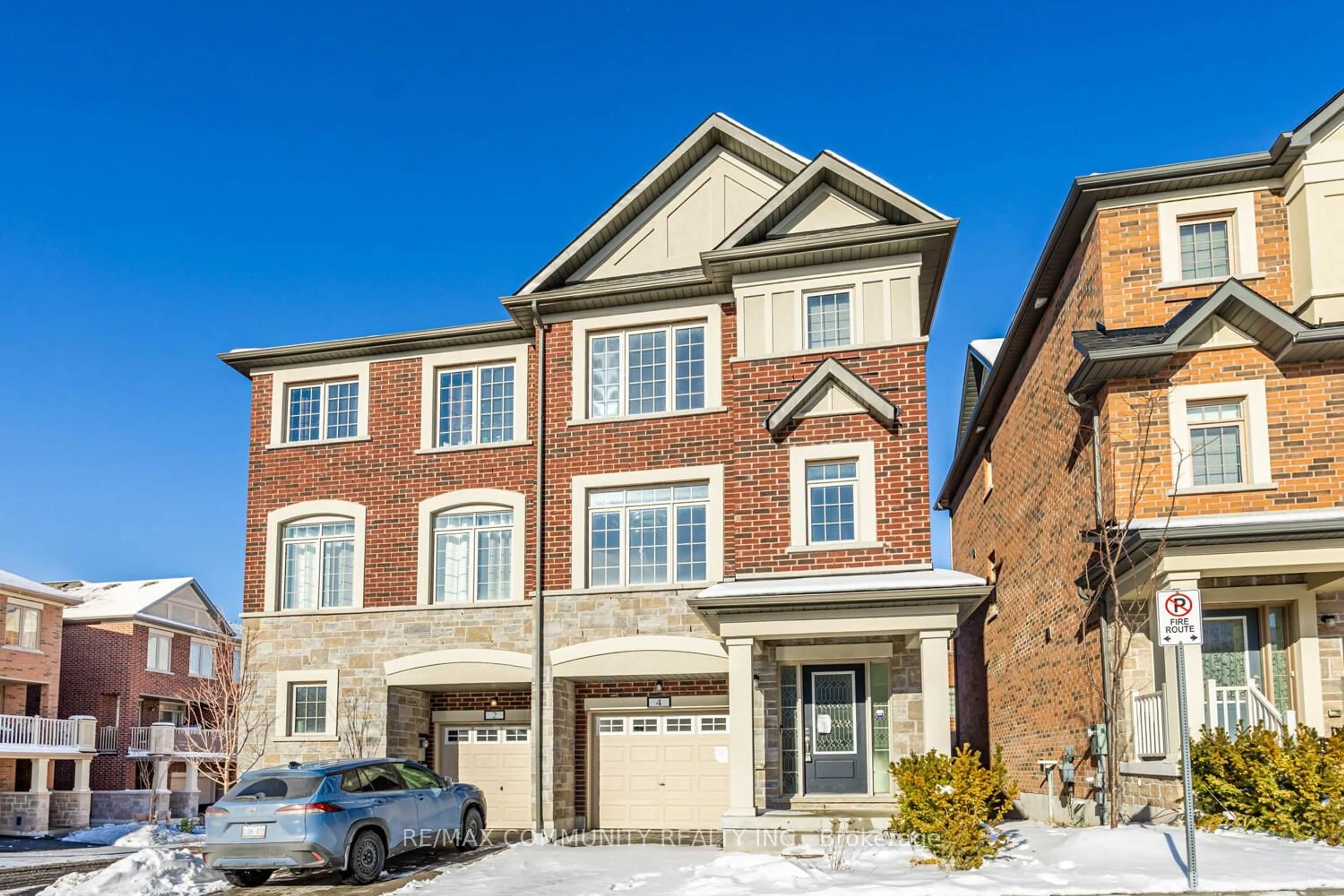 Home with brick exterior material, street for 4 Healthcote Lane, Ajax Ontario L1Z 0V2