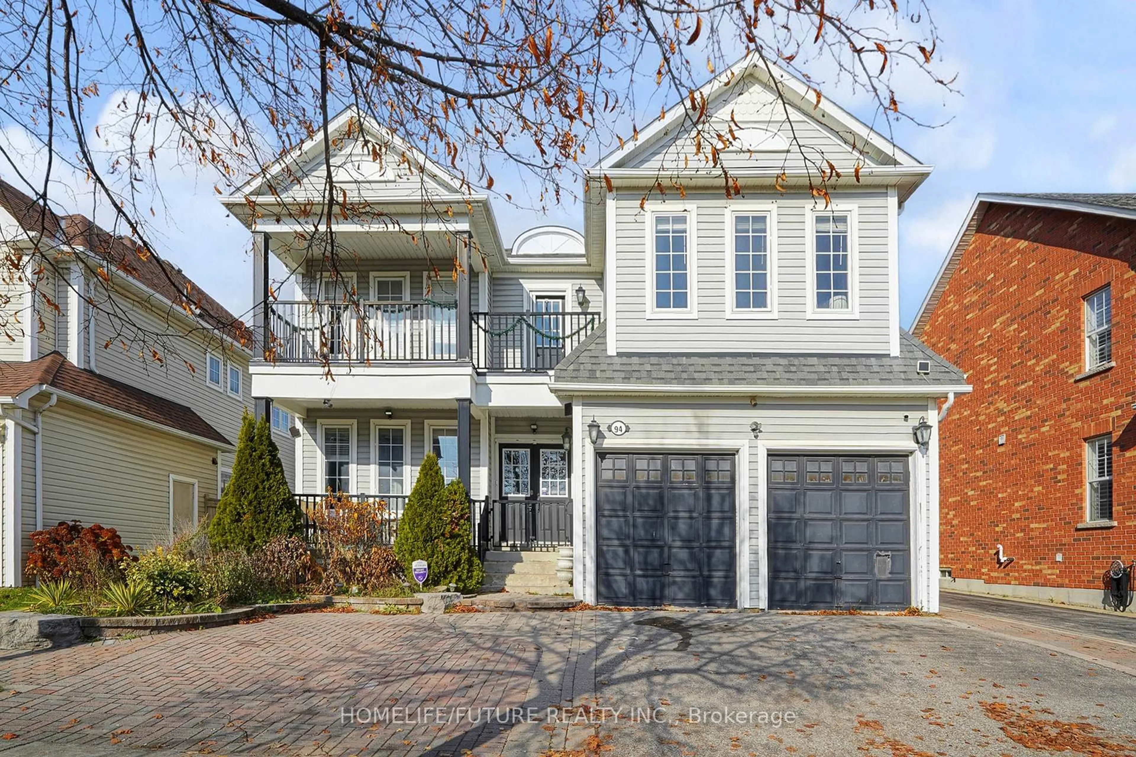 Home with vinyl exterior material, street for 94 Carnwith Dr, Whitby Ontario L1M 2K8