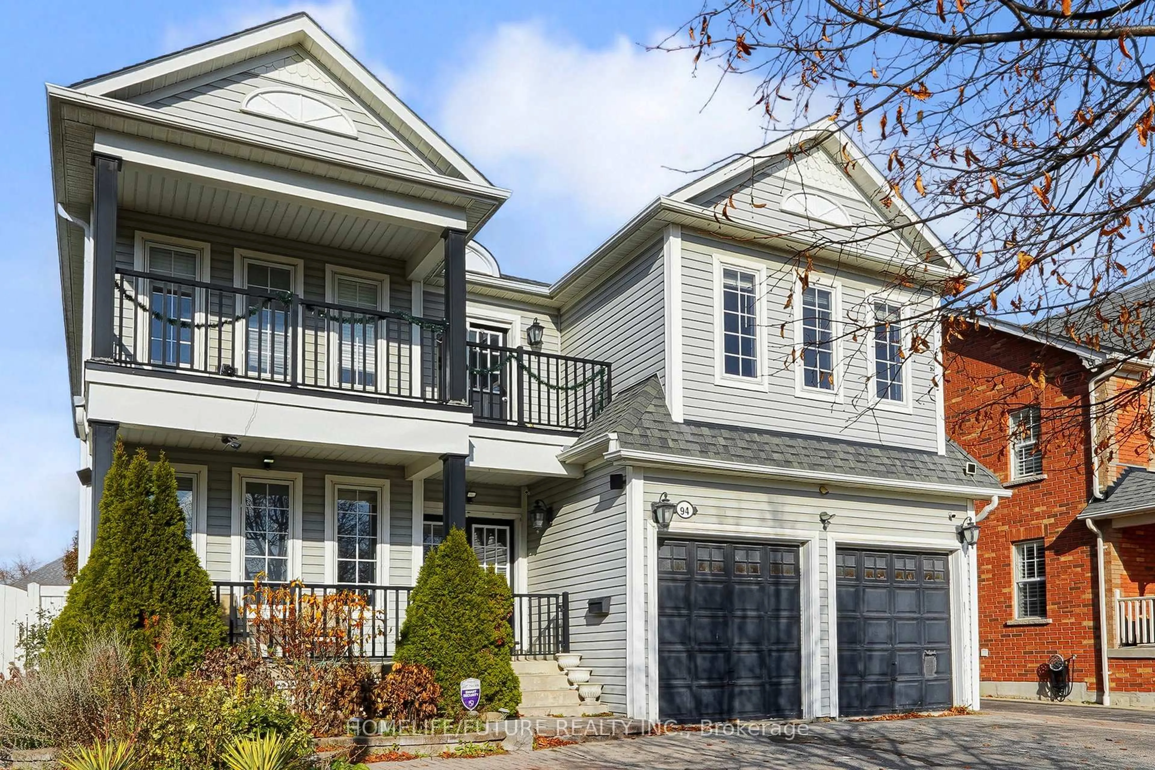 Home with vinyl exterior material, street for 94 Carnwith Dr, Whitby Ontario L1M 2K8