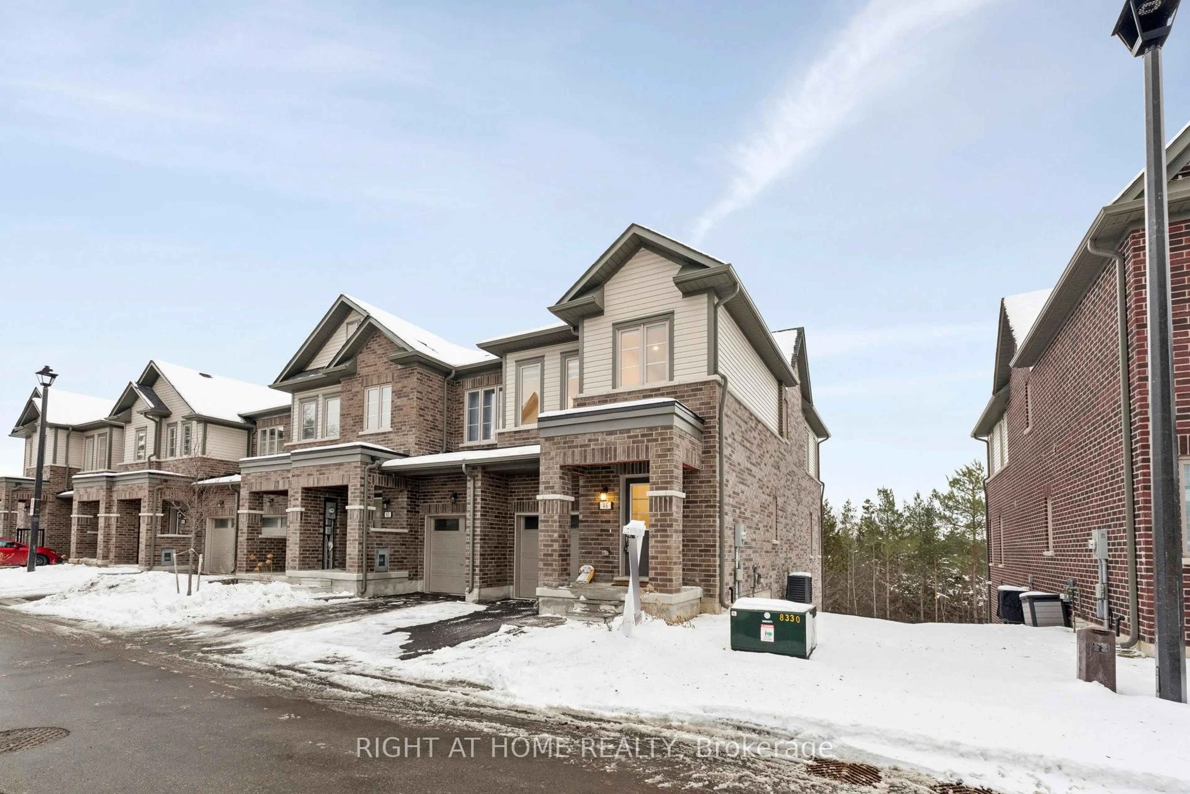 A pic from outside/outdoor area/front of a property/back of a property/a pic from drone, street for 46 Senay Circ, Clarington Ontario L1E 0H8