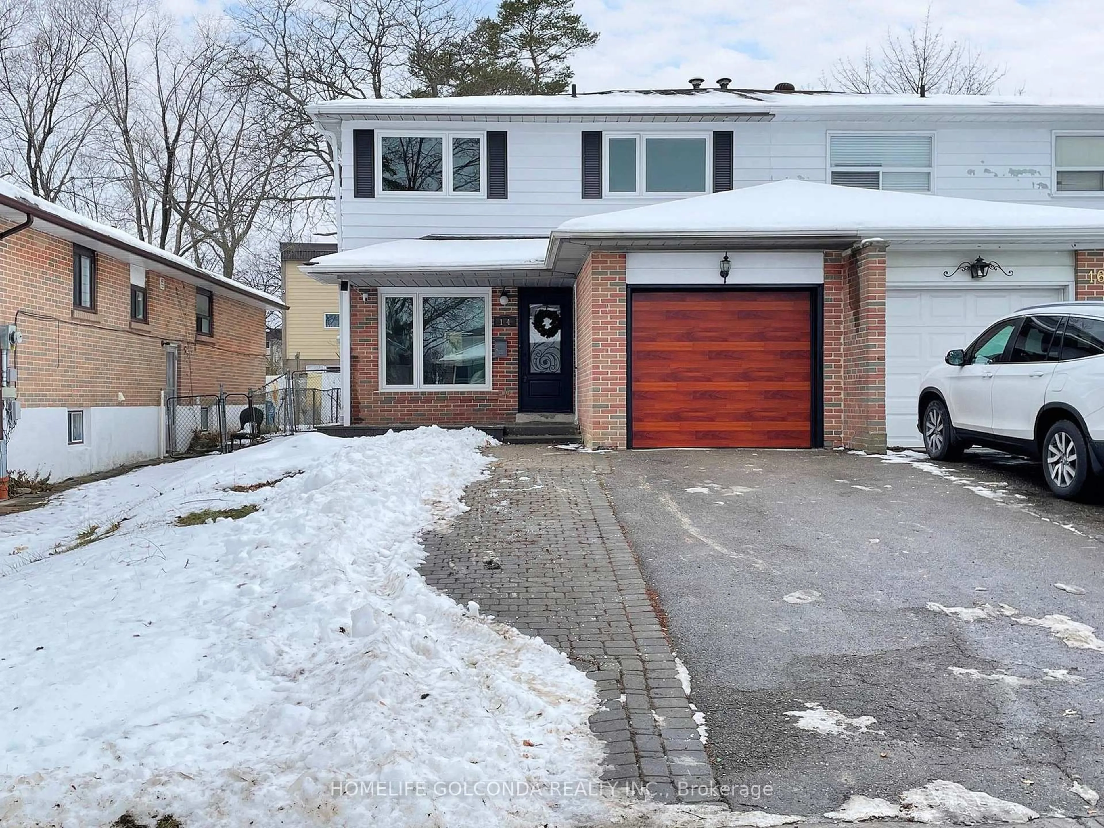 Home with brick exterior material, street for 14 Brigadoon Cres, Toronto Ontario M1T 3C1