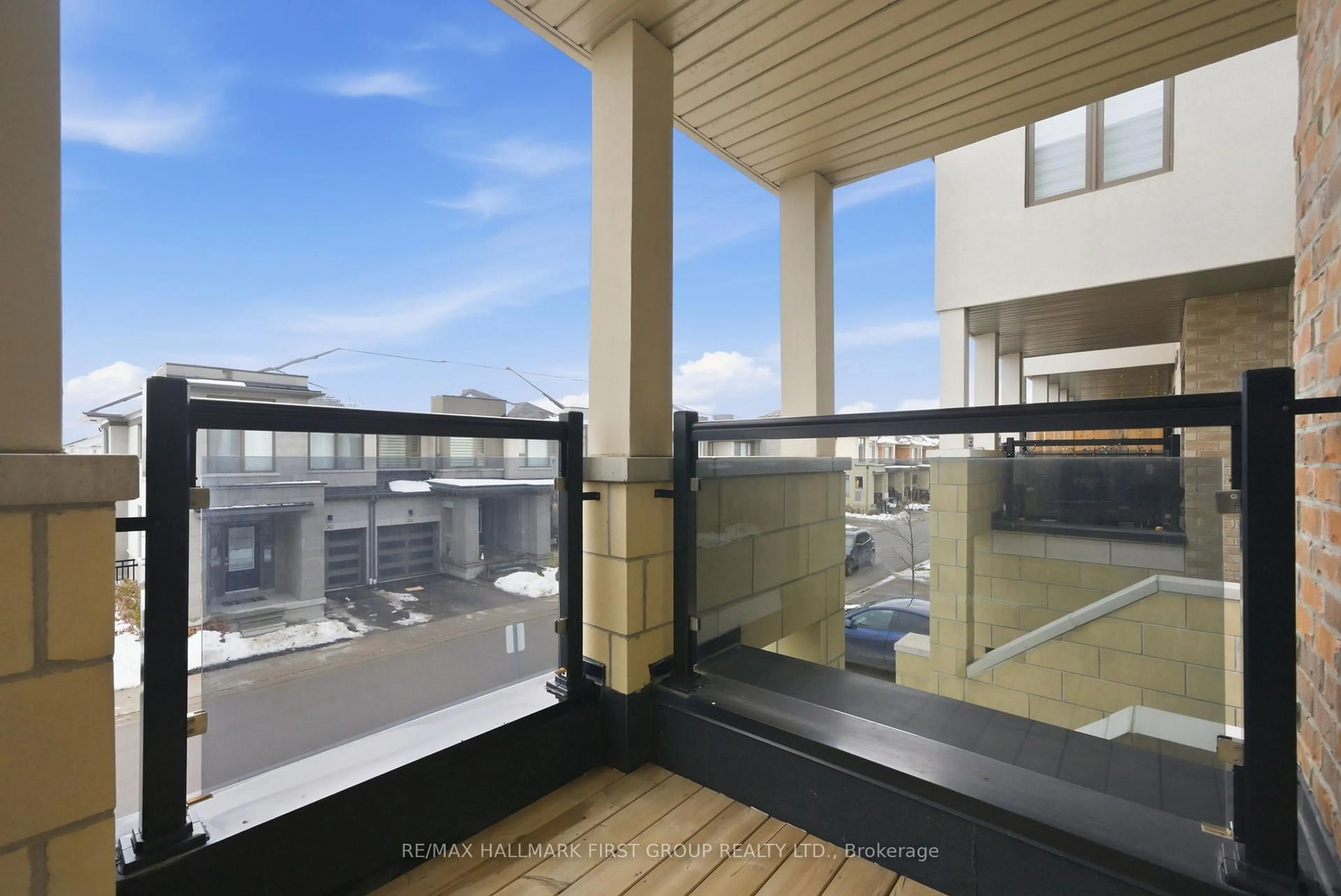 Balcony in the apartment, city buildings view from balcony for 33 Donald Fleming Way #65, Whitby Ontario L1R 0N8