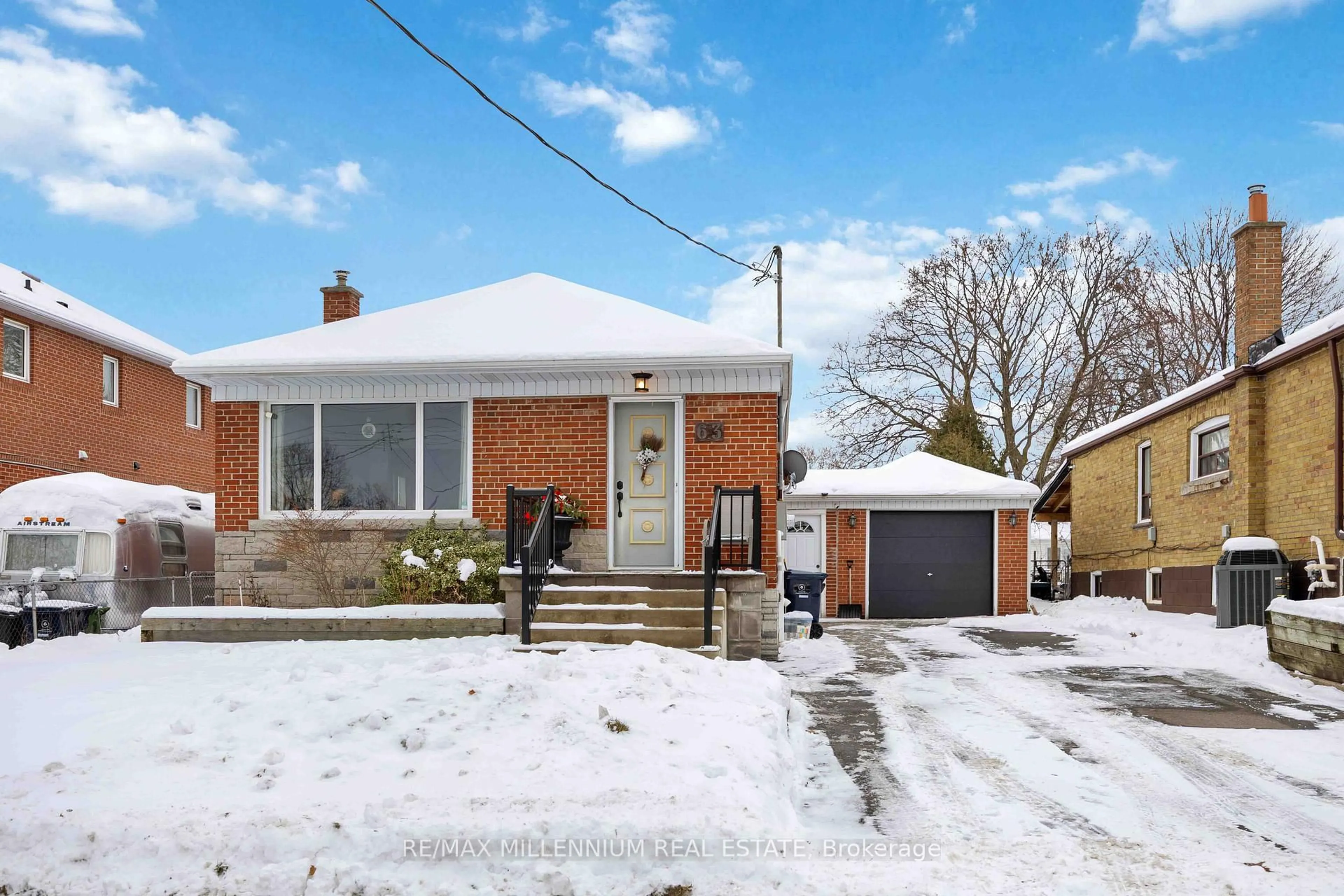 Home with brick exterior material, street for 63 Exford Dr, Toronto Ontario M1P 1M2