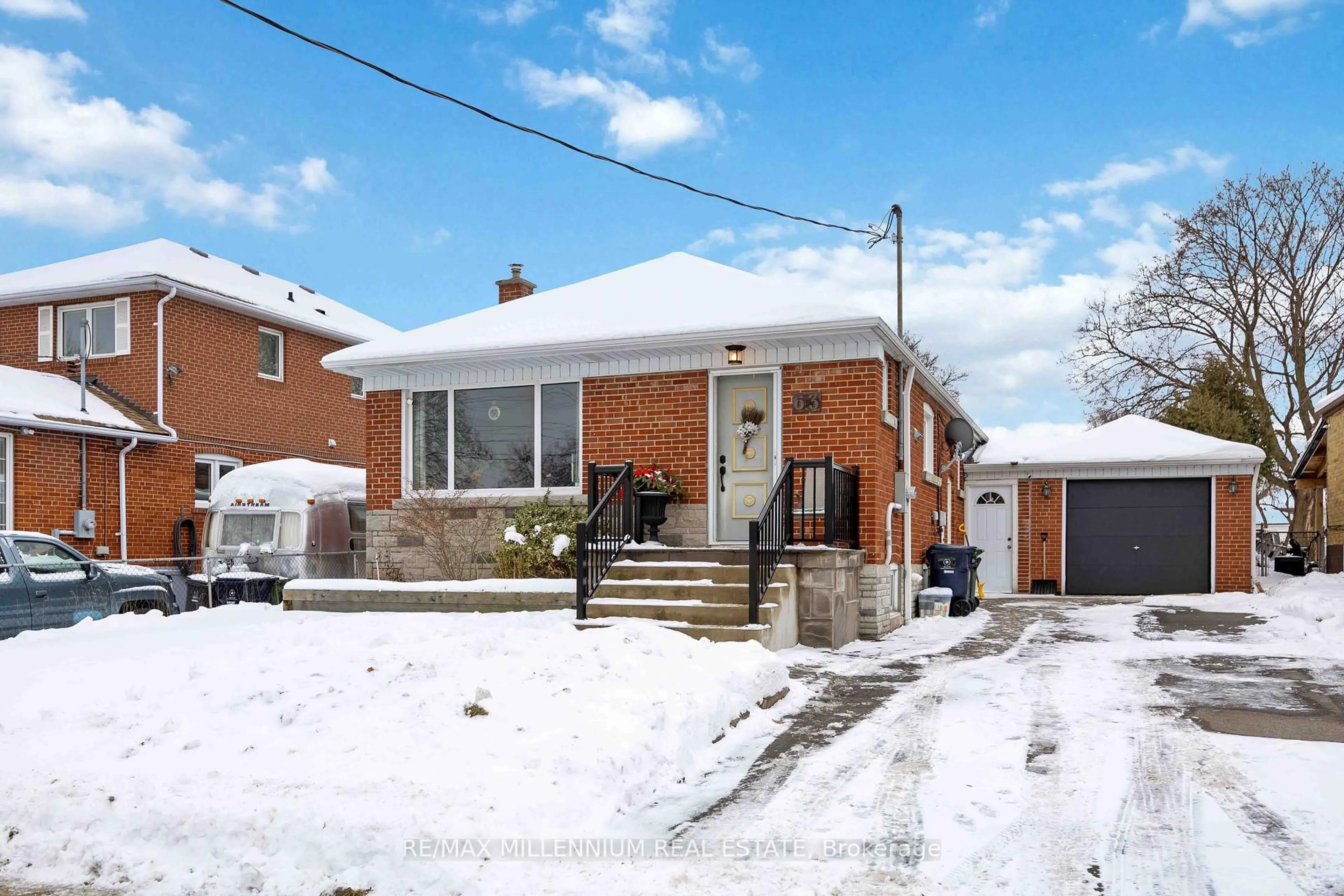 Home with brick exterior material, street for 63 Exford Dr, Toronto Ontario M1P 1M2