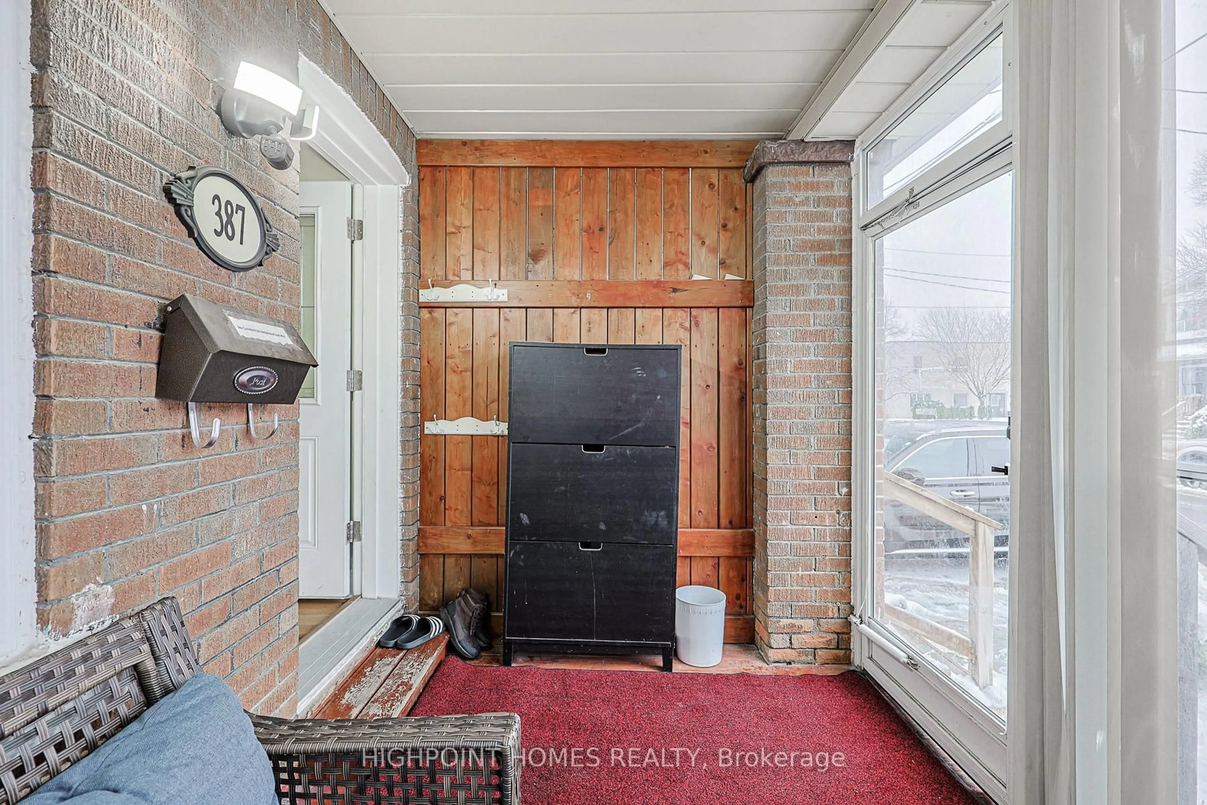 Indoor entryway for 387 Sammon Ave, Toronto Ontario M4J 2A6