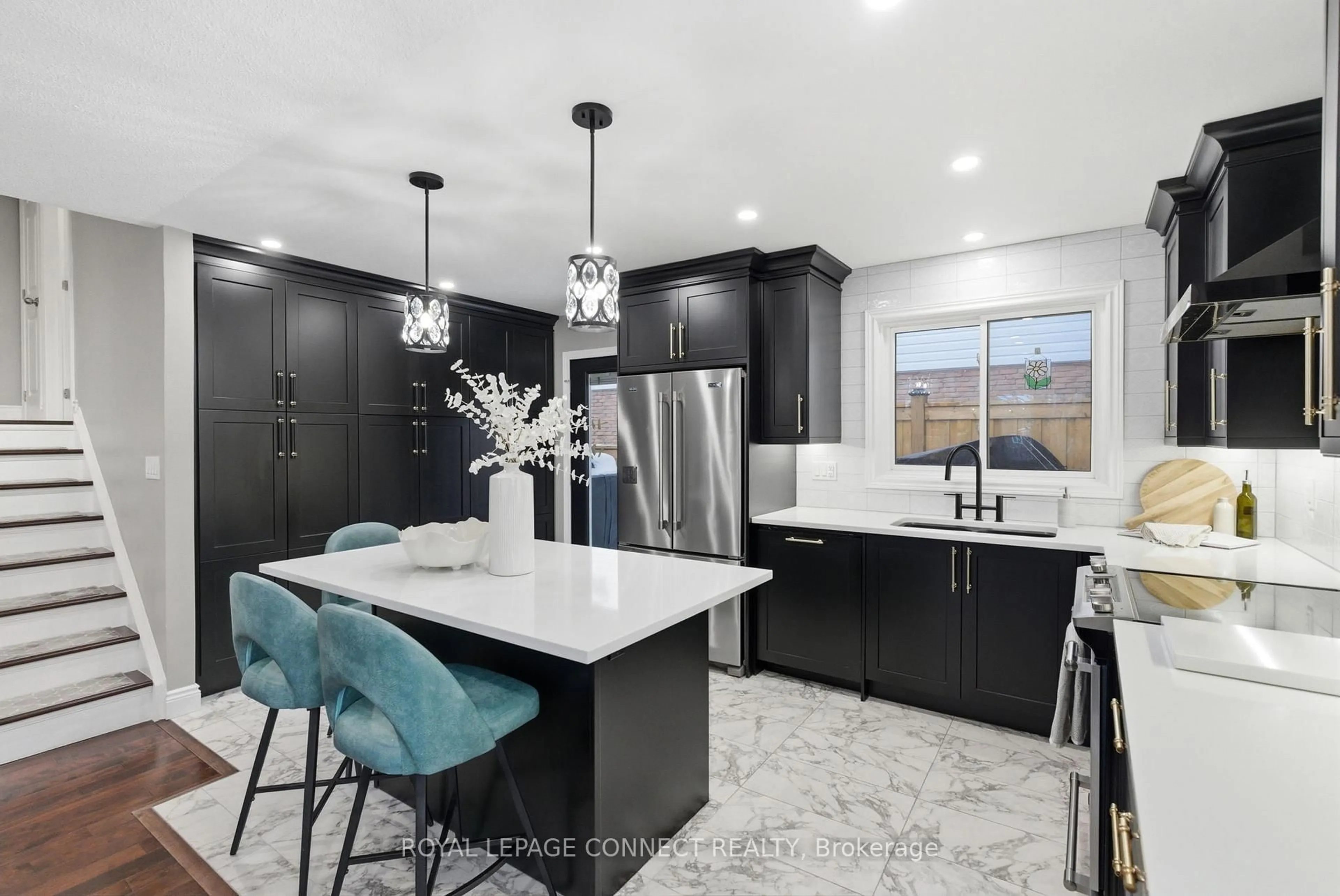 Contemporary kitchen, ceramic/tile floor for 856 Sorrento Ave, Oshawa Ontario L1J 6V9