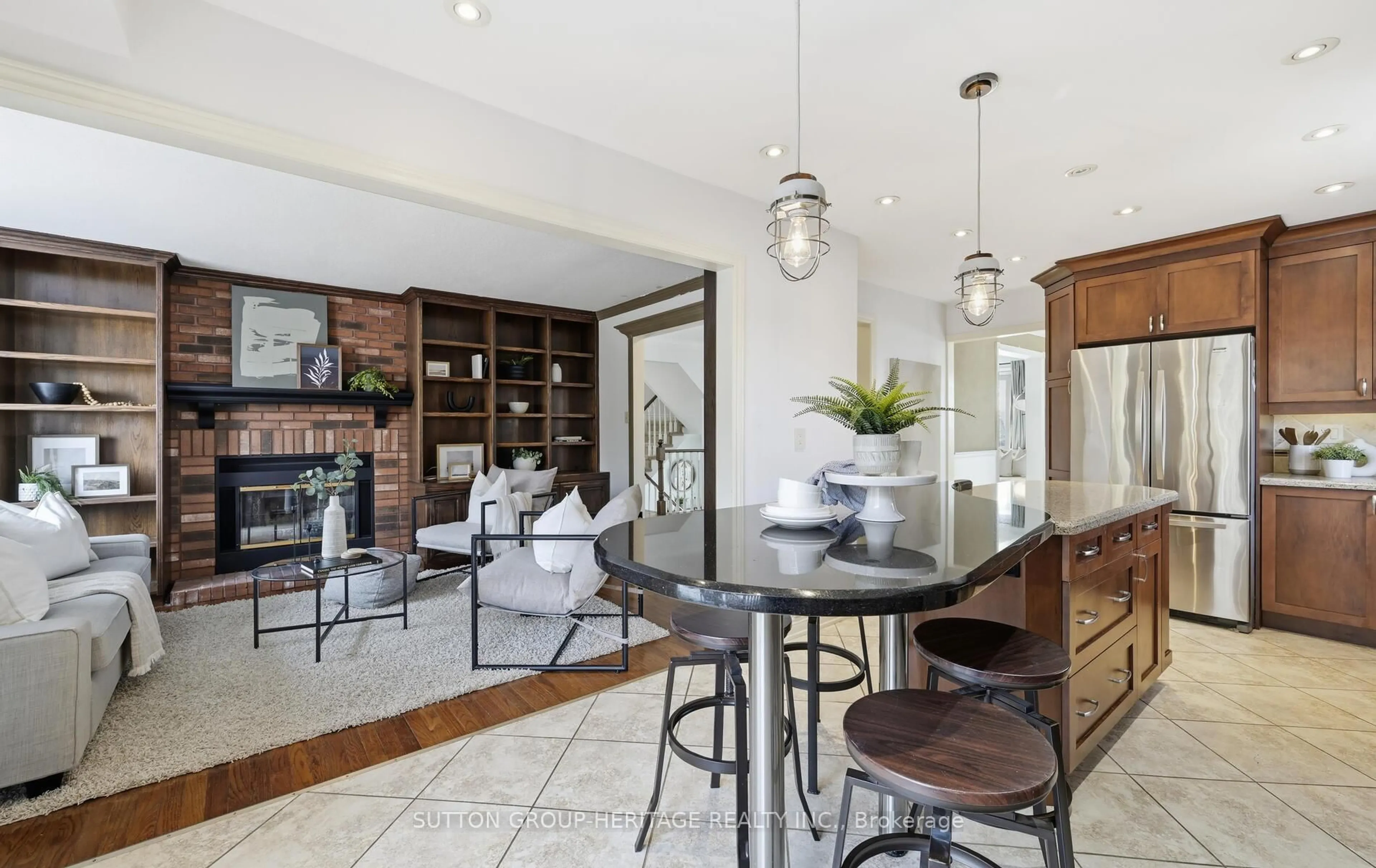 Open concept kitchen, ceramic/tile floor for 54 Reed Dr, Ajax Ontario L1S 5R9