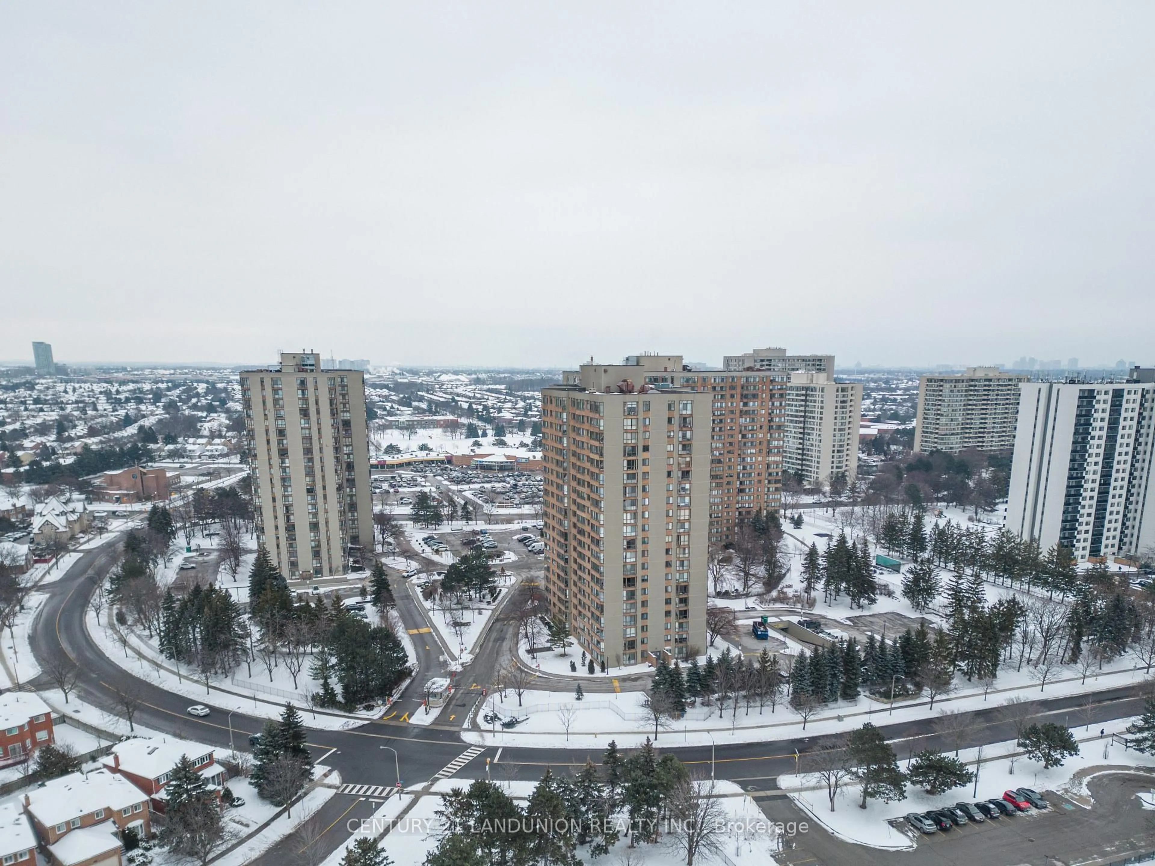 A pic from outside/outdoor area/front of a property/back of a property/a pic from drone, city buildings view from balcony for 55 Bamburgh Circ #1209, Toronto Ontario M1W 3V4