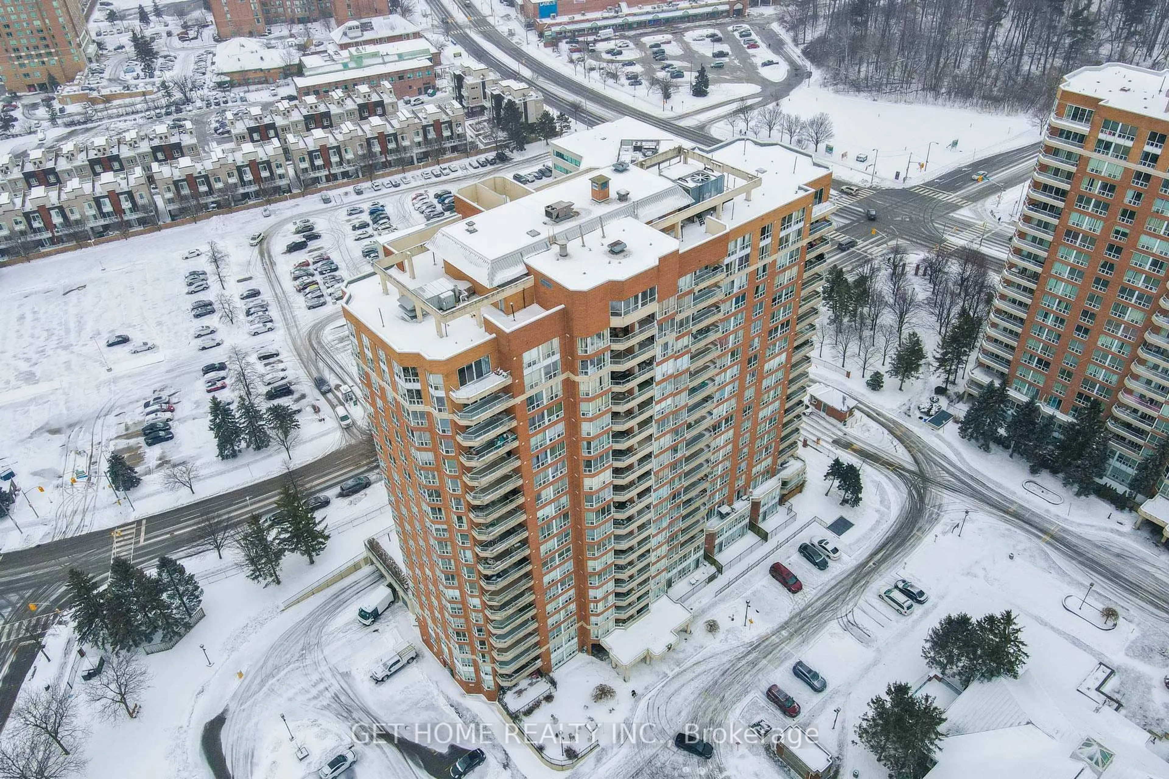 A pic from outside/outdoor area/front of a property/back of a property/a pic from drone, building for 410 Mclevin Ave #1904, Toronto Ontario M1B 5J5