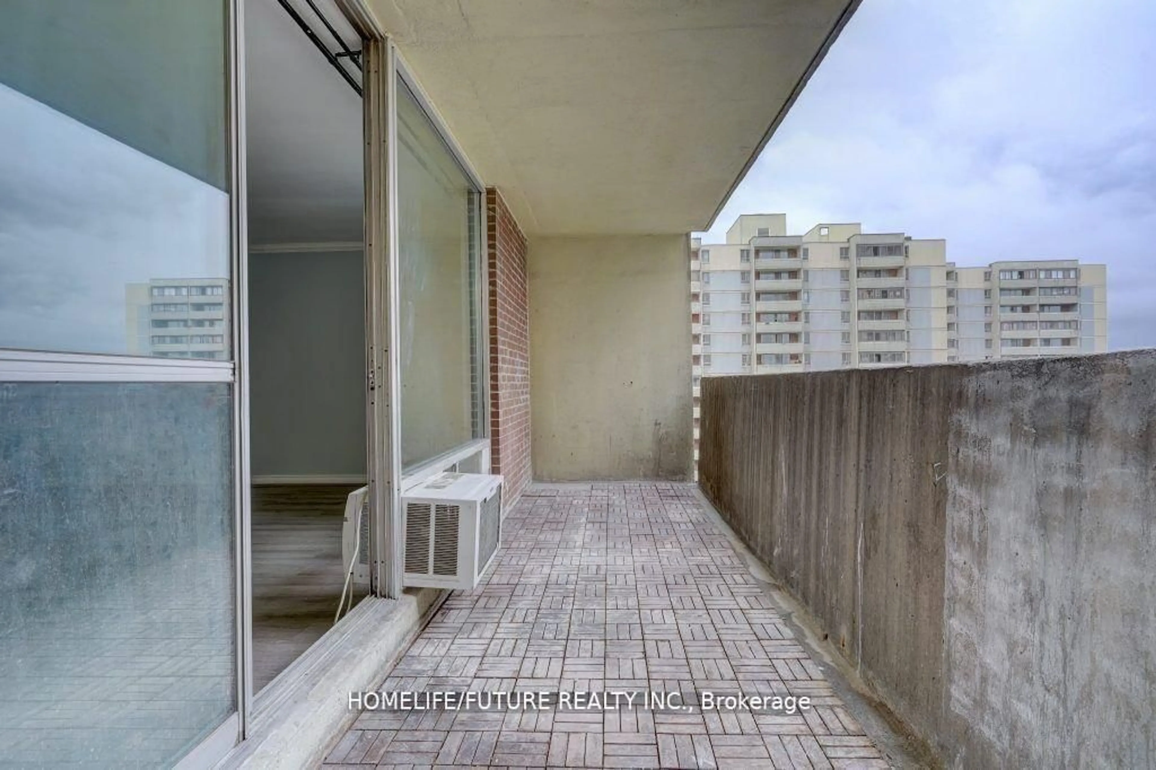 Balcony in the apartment, unknown for 5 Massey Sq #2519, Toronto Ontario M4C 5L6