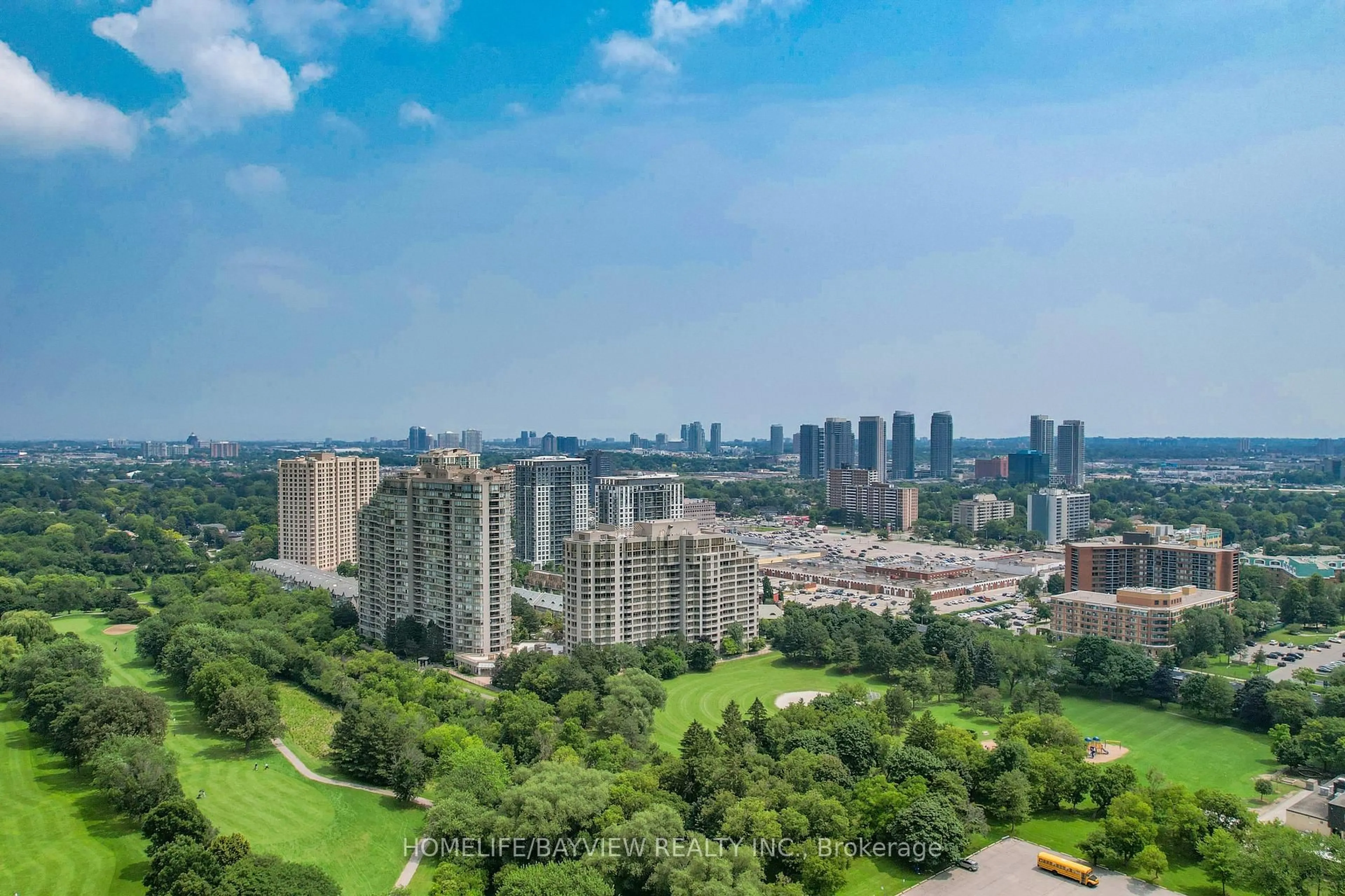 A pic from outside/outdoor area/front of a property/back of a property/a pic from drone, city buildings view from balcony for 168 Bonis Ave #205, Toronto Ontario M1T 3V6