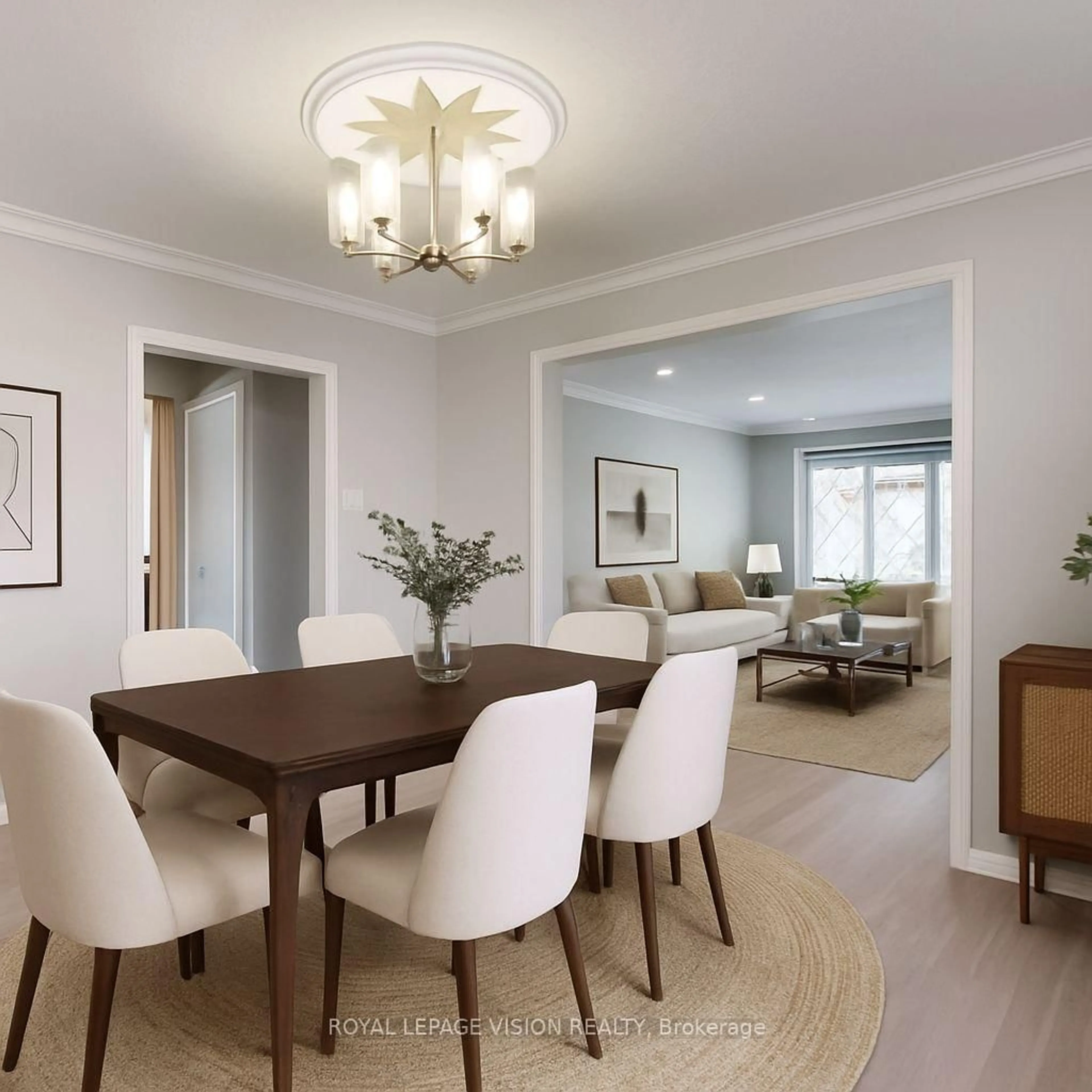 Dining room, wood/laminate floor for 27 Westcroft Dr, Toronto Ontario M1E 3A2