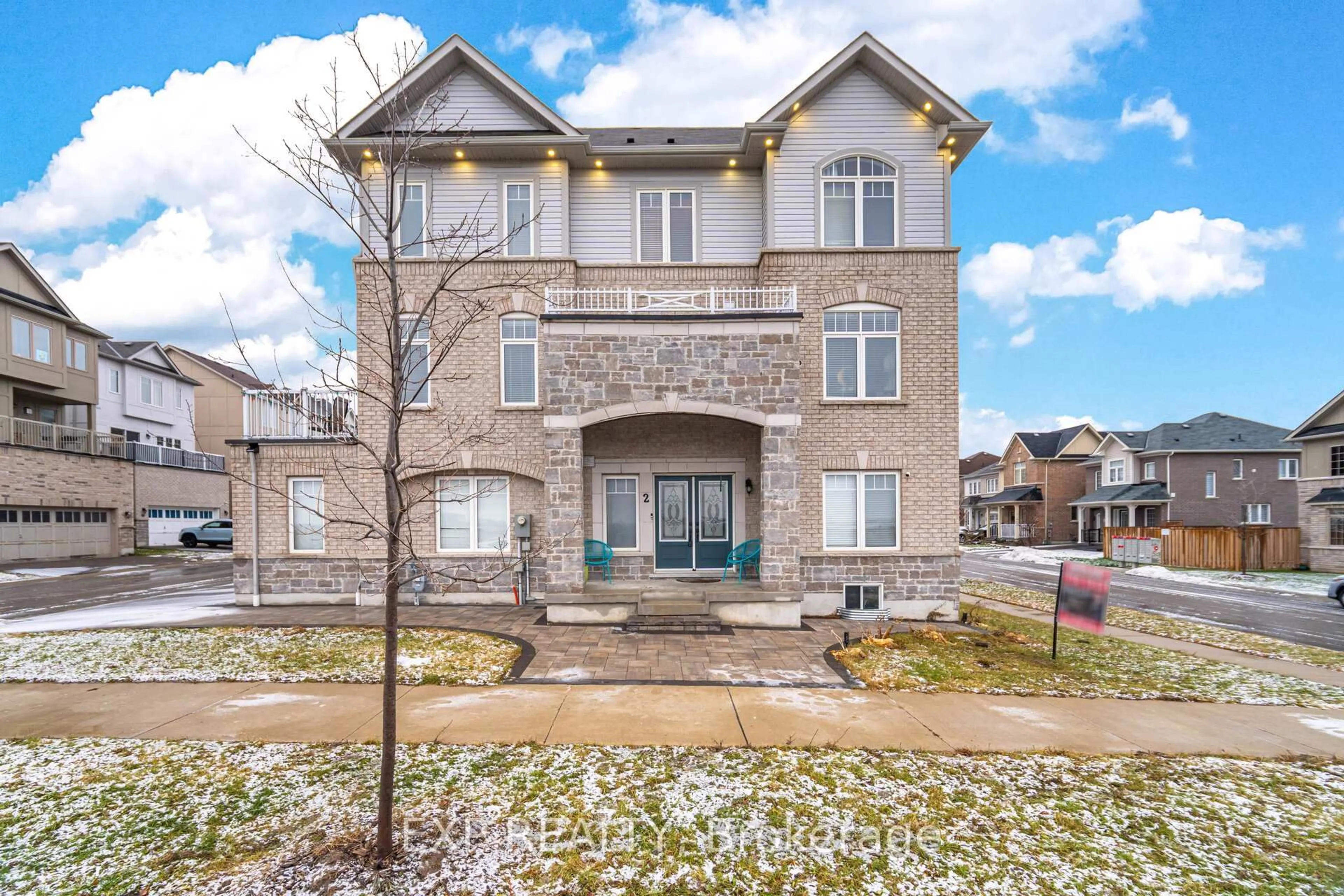 Home with brick exterior material, street for 2 Camilleri Rd, Ajax Ontario L1Z 0T2