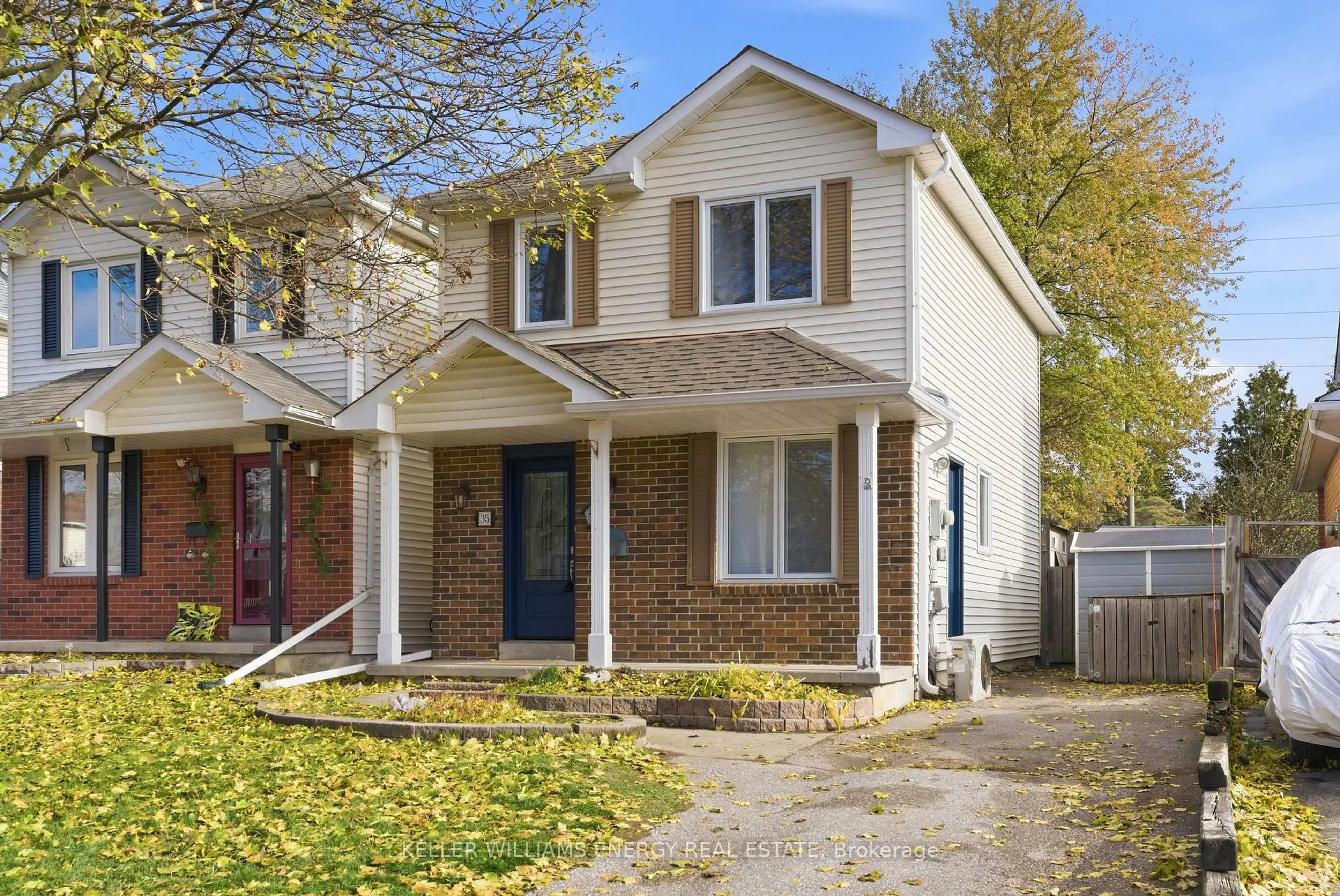 Home with brick exterior material, street for 35 Overbank Dr, Oshawa Ontario L1J 7X9