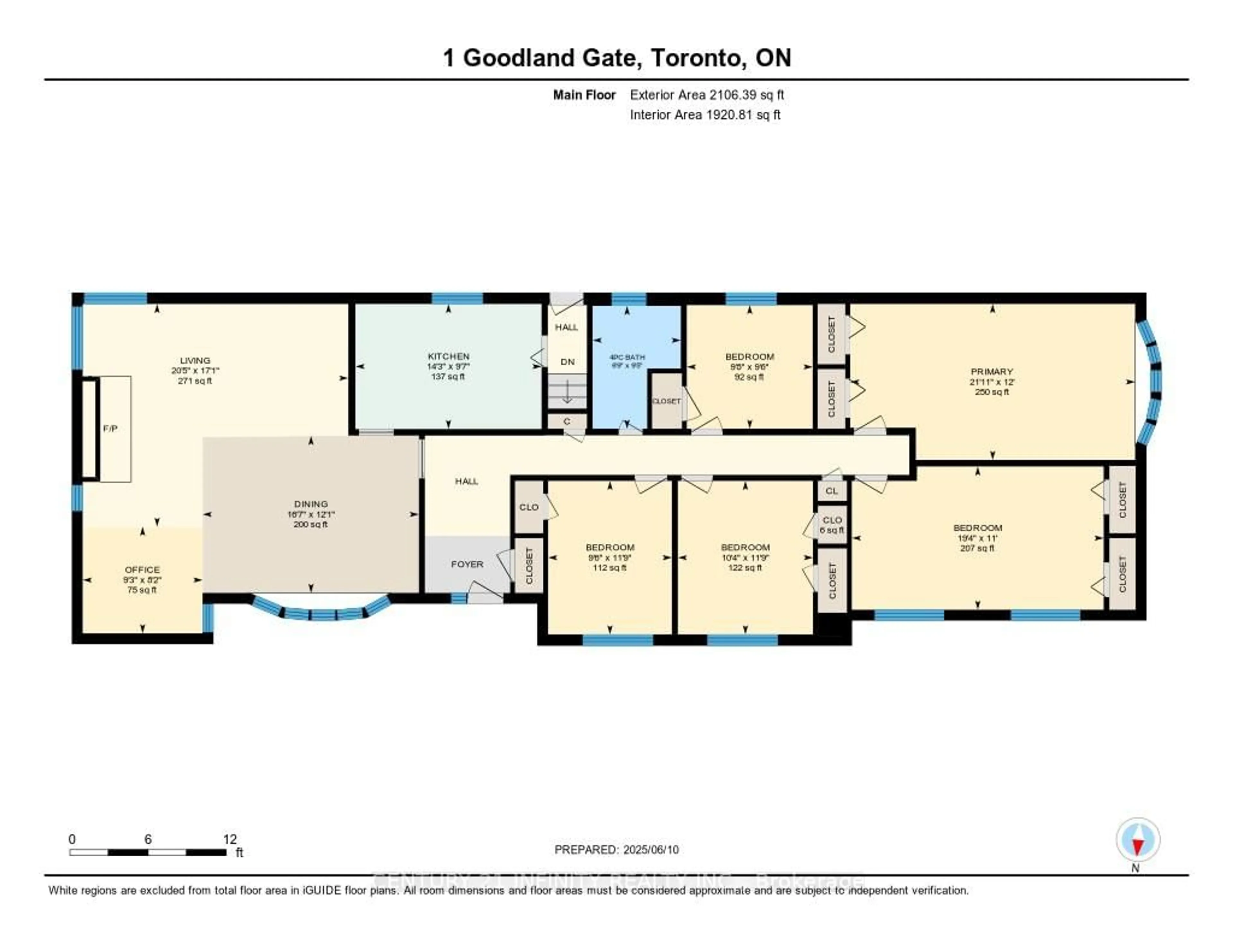 Floor plan for 1 Goodland Gate, Toronto Ontario M1S 1V4