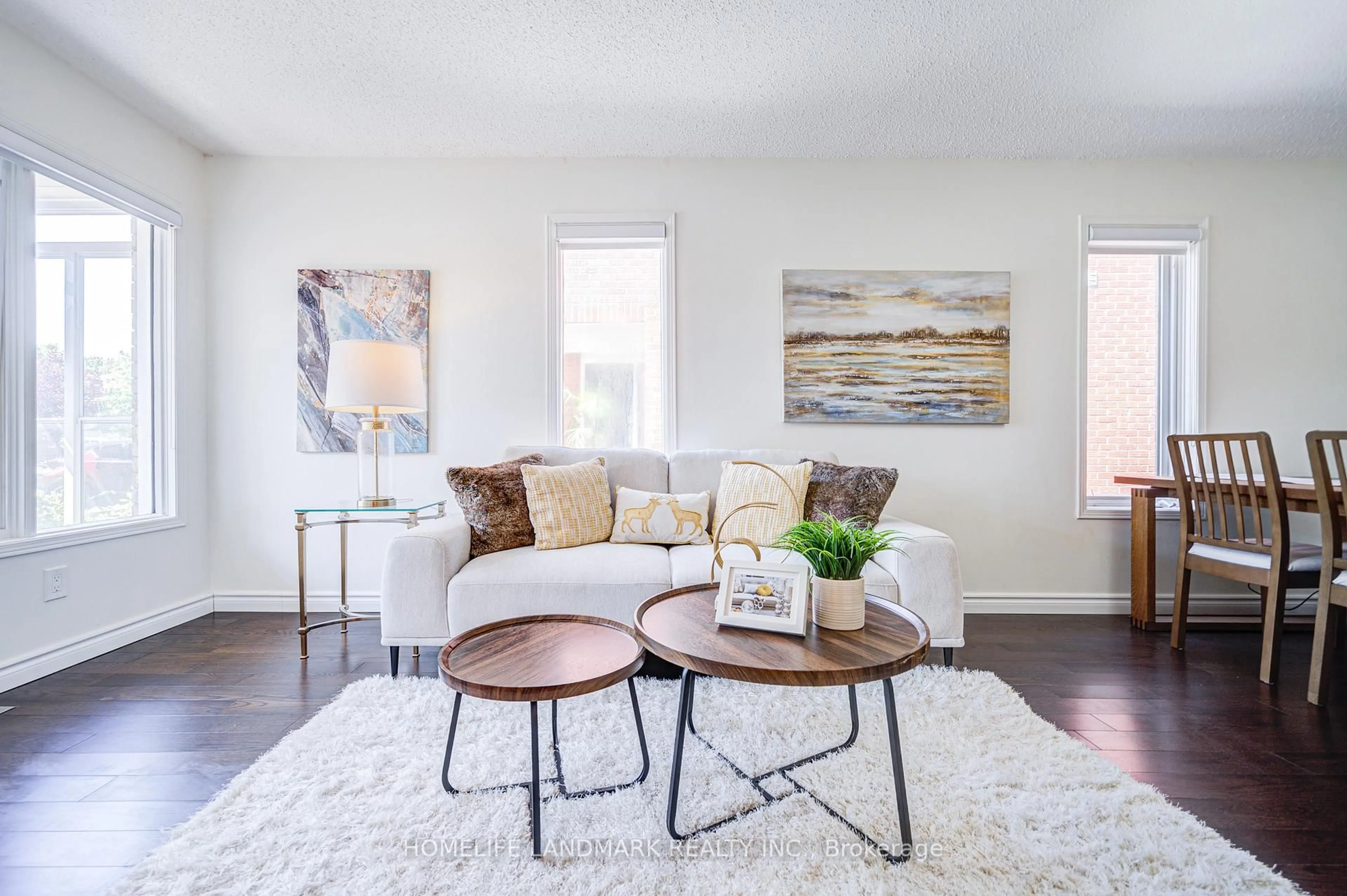 Living room with furniture, wood/laminate floor for 1925 Pine Grove Ave, Pickering Ontario L1V 6R4