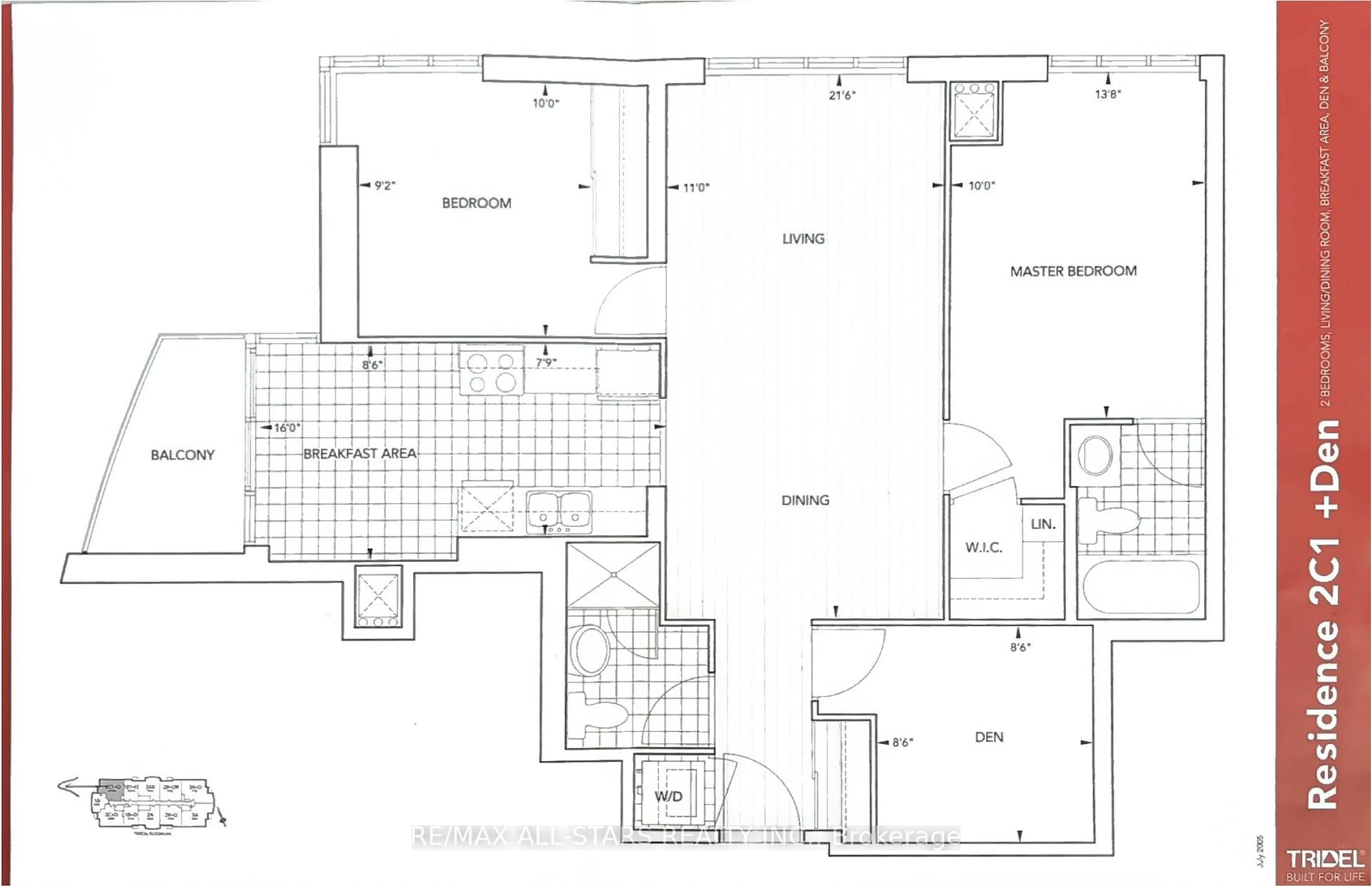 Floor plan for 238 Bonis Ave #2025, Toronto Ontario M1T 3W7
