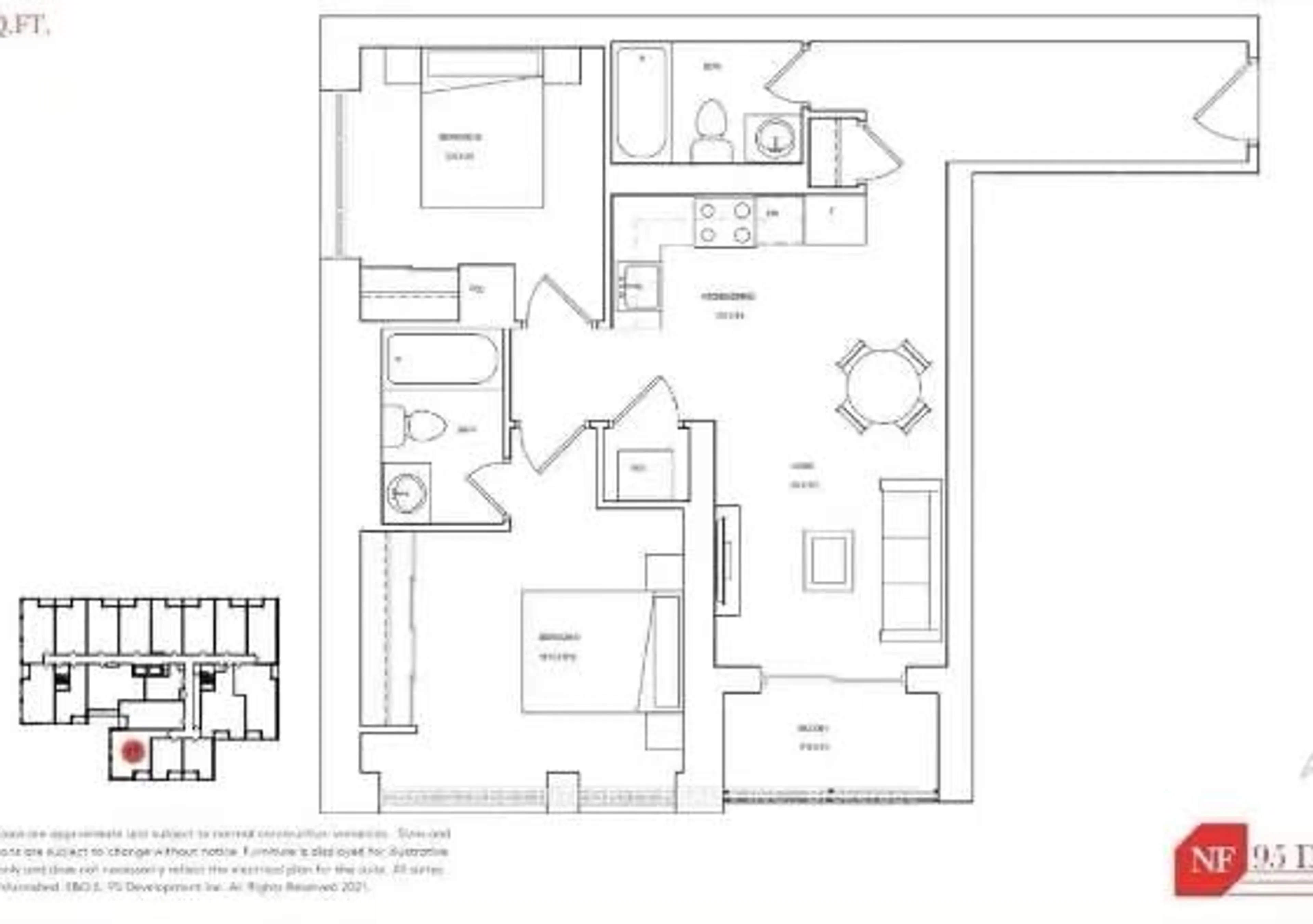 Floor plan for 3429 Sheppard Ave #B617, Toronto Ontario M1T 0C1