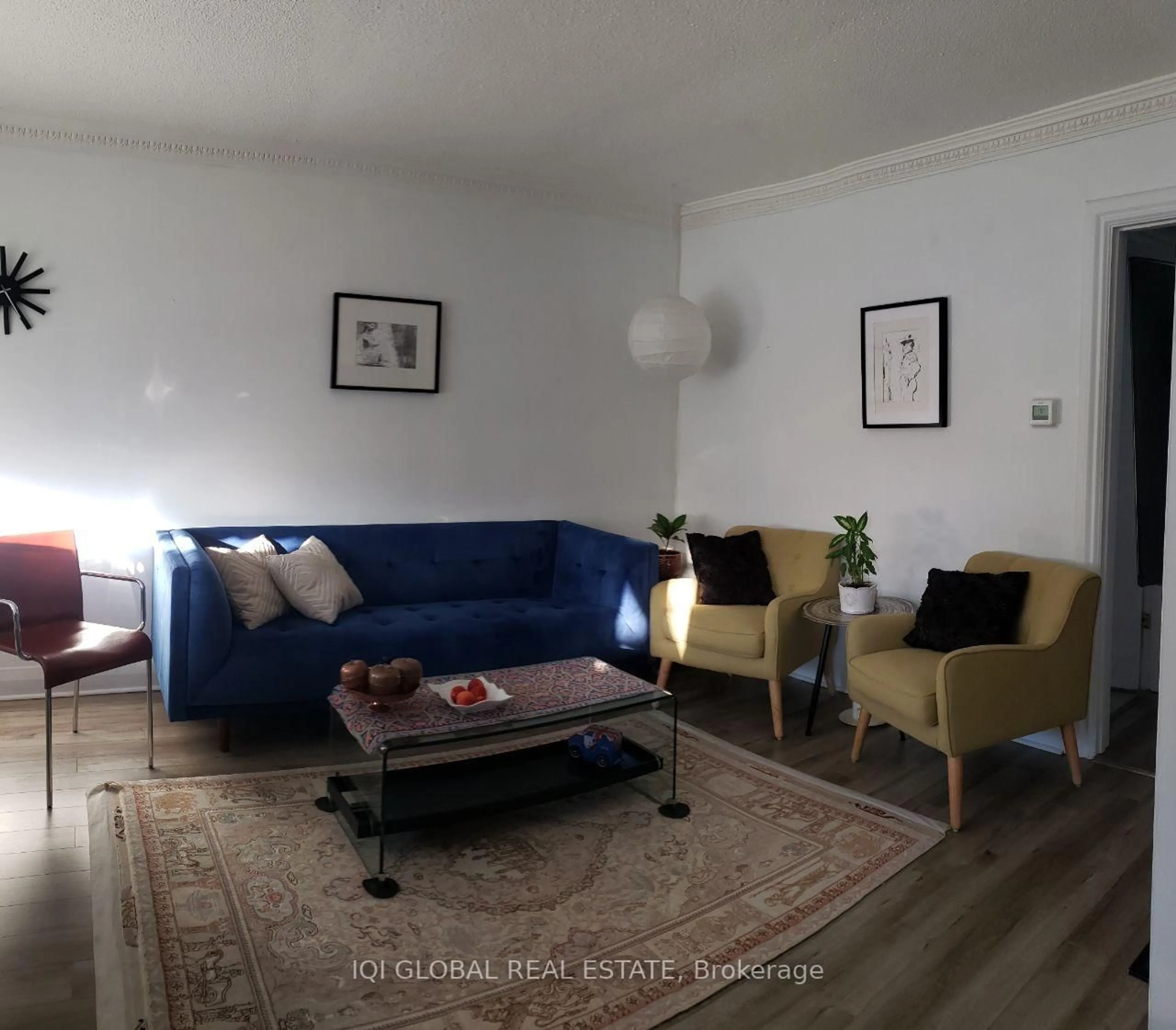 Living room with furniture, floor is not visible for 50 Woodville Ave, Toronto Ontario M4K 2J6