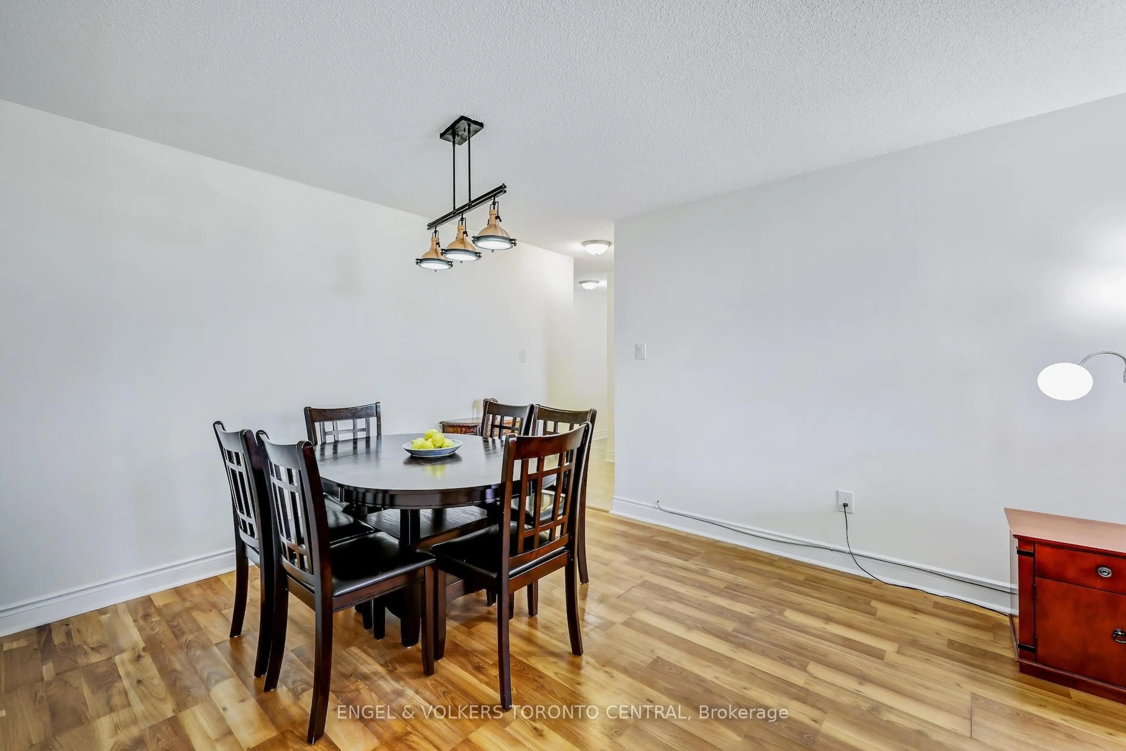 Dining room, wood/laminate floor for 15 Sewells Rd #207, Toronto Ontario M1B 3V7