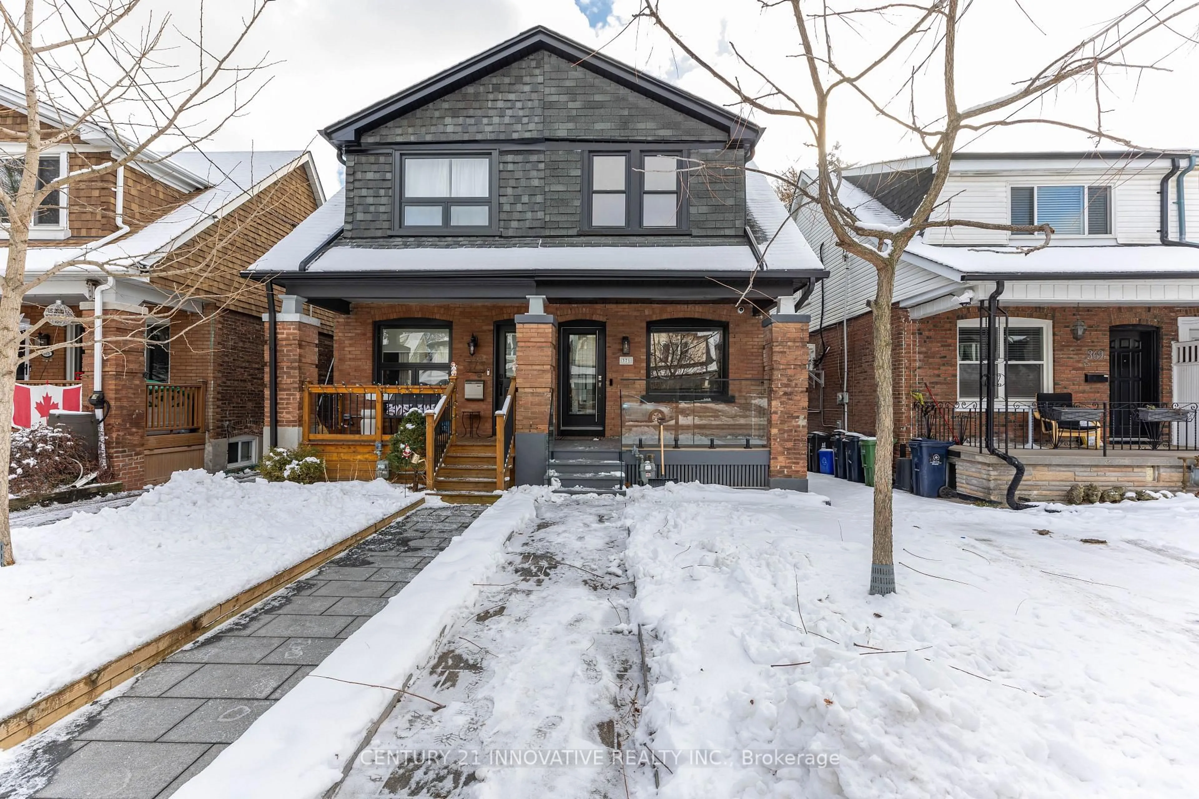 Home with brick exterior material, street for 371 Milverton Blvd, Toronto Ontario M4J 1W1