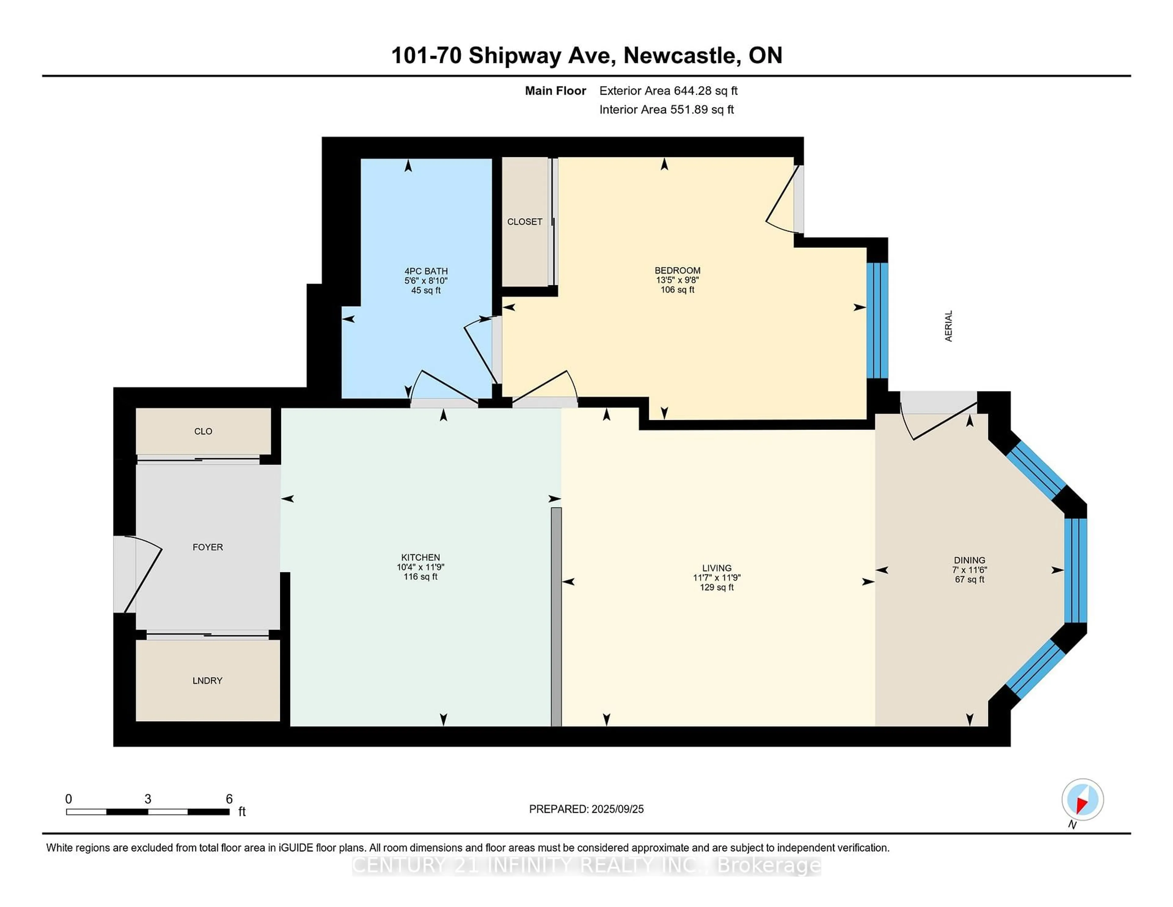 Floor plan for 70 Shipway Ave #101, Clarington Ontario L1B 0V7