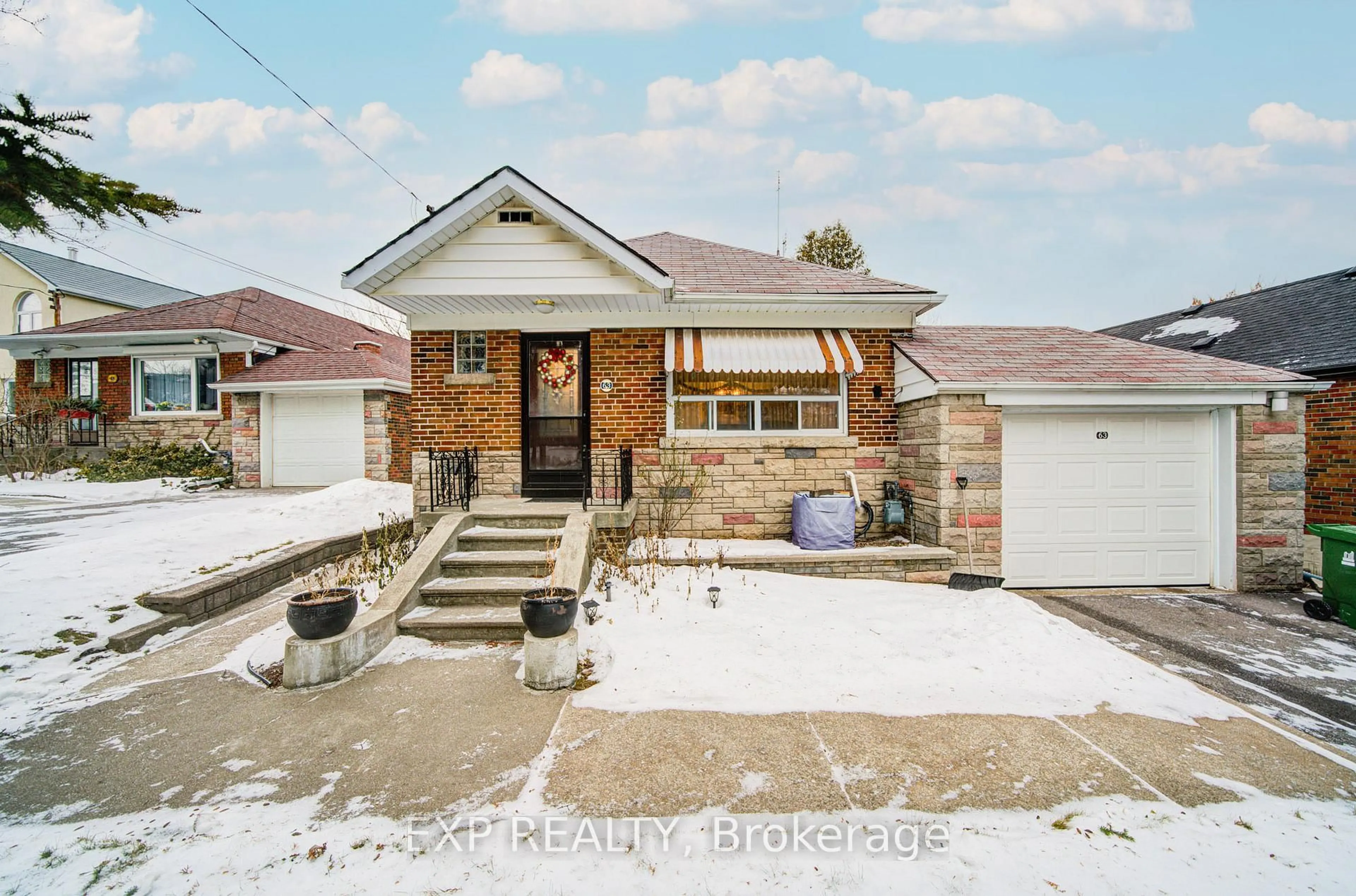 Home with brick exterior material, street for 63 Midland Ave, Toronto Ontario M1N 3Z8