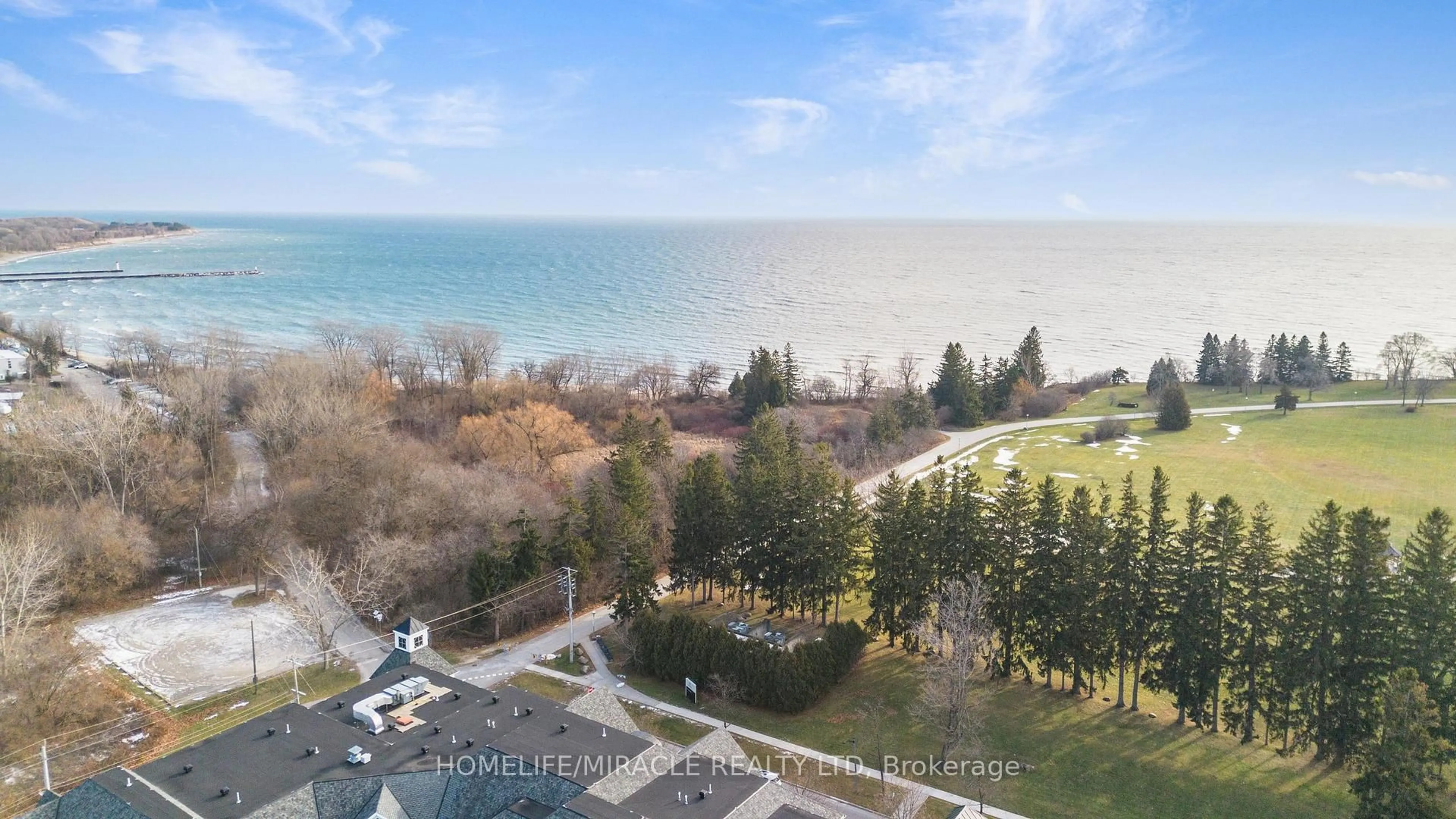 A pic from outside/outdoor area/front of a property/back of a property/a pic from drone, water/lake/river/ocean view for 650 Gordon St #303, Whitby Ontario L1N 0C1