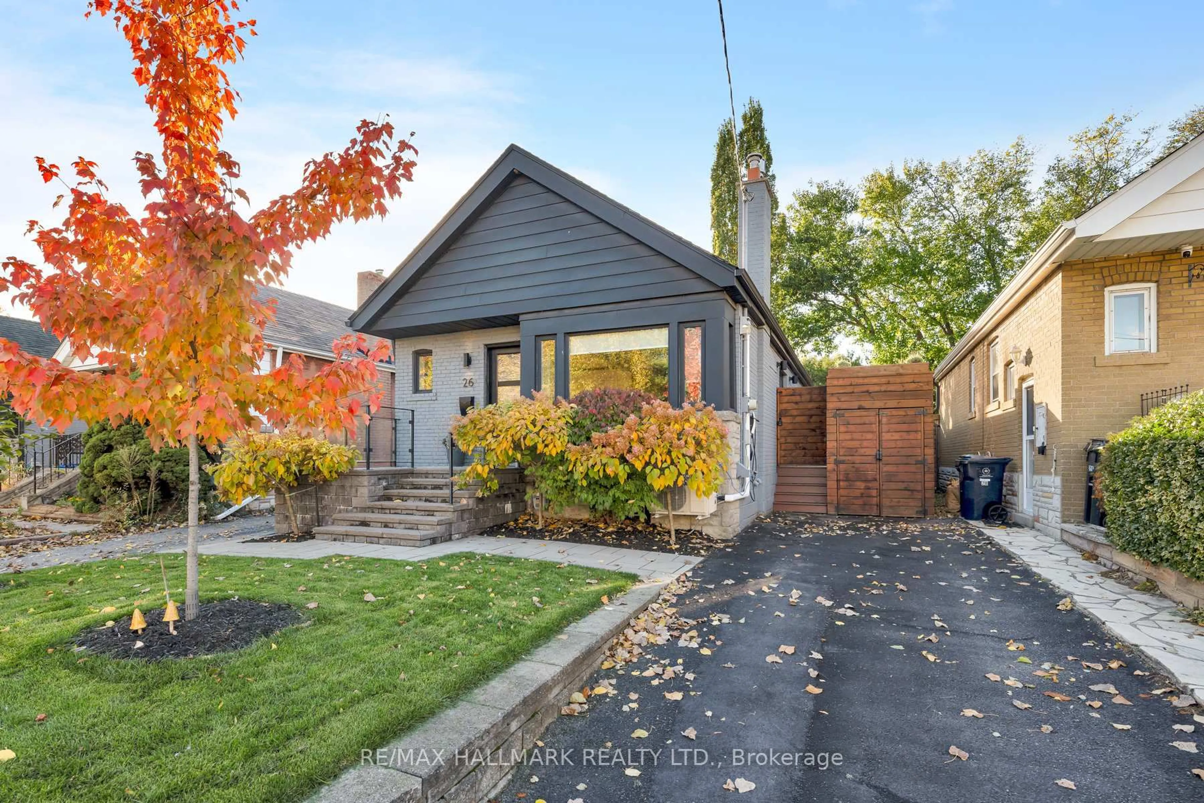 Home with brick exterior material, street for 26 Hutton Ave, Toronto Ontario M4C 3L3