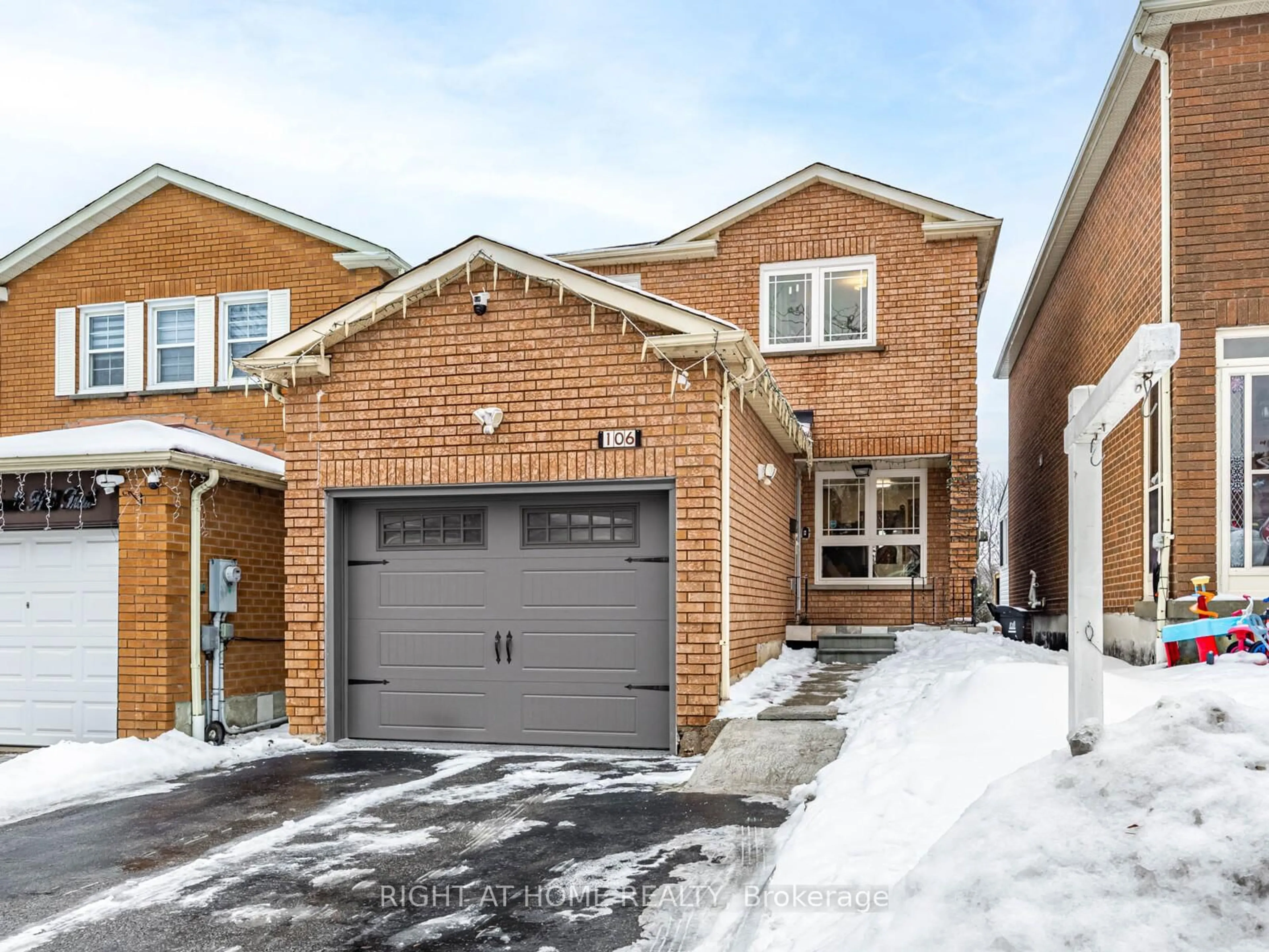 Home with brick exterior material, street for 106 Mammoth Hall Tr, Toronto Ontario M1B 1P9