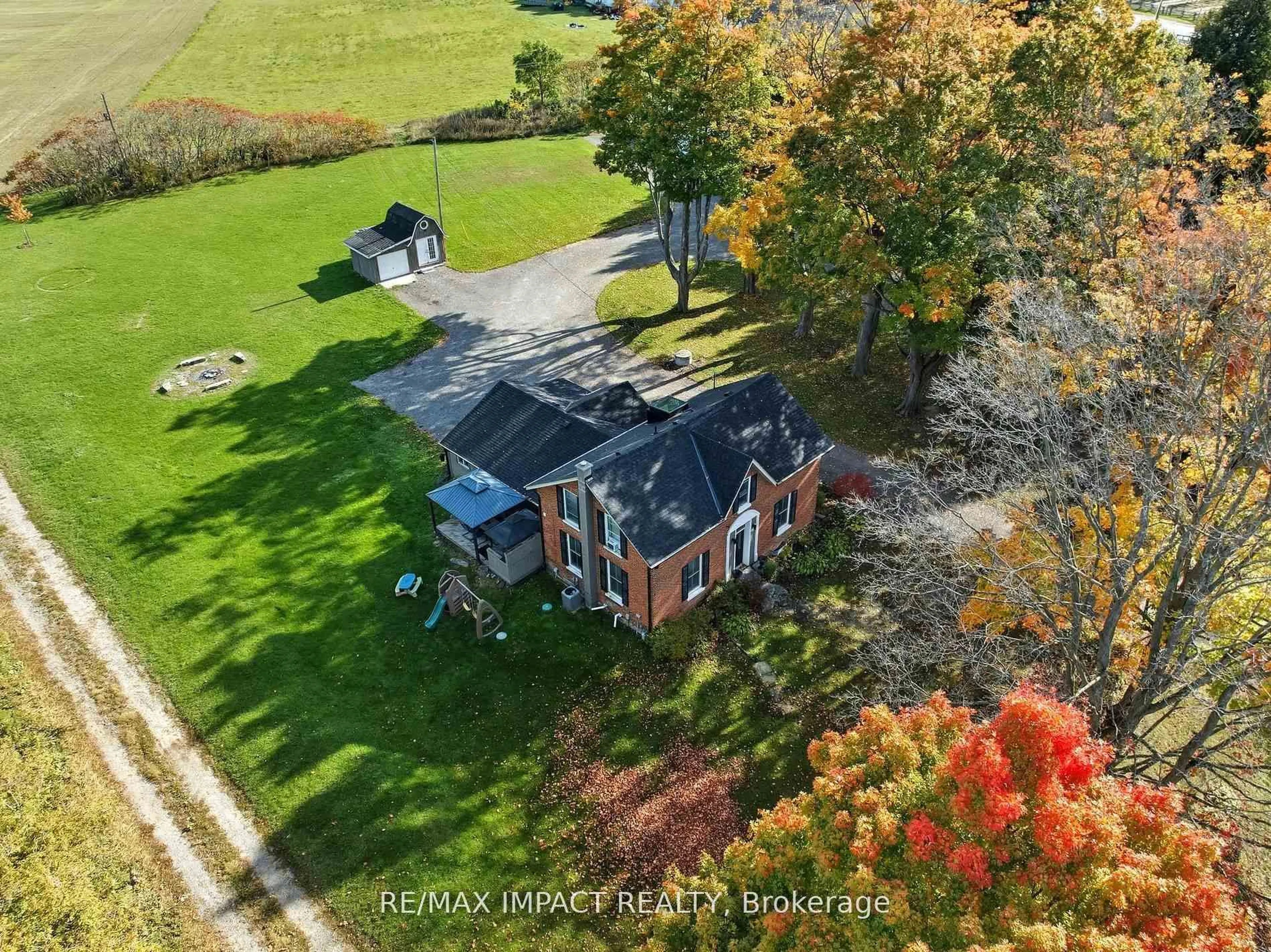 A pic from outside/outdoor area/front of a property/back of a property/a pic from drone, unknown for 5051 Old Scugog Rd, Clarington Ontario L0B 1J0