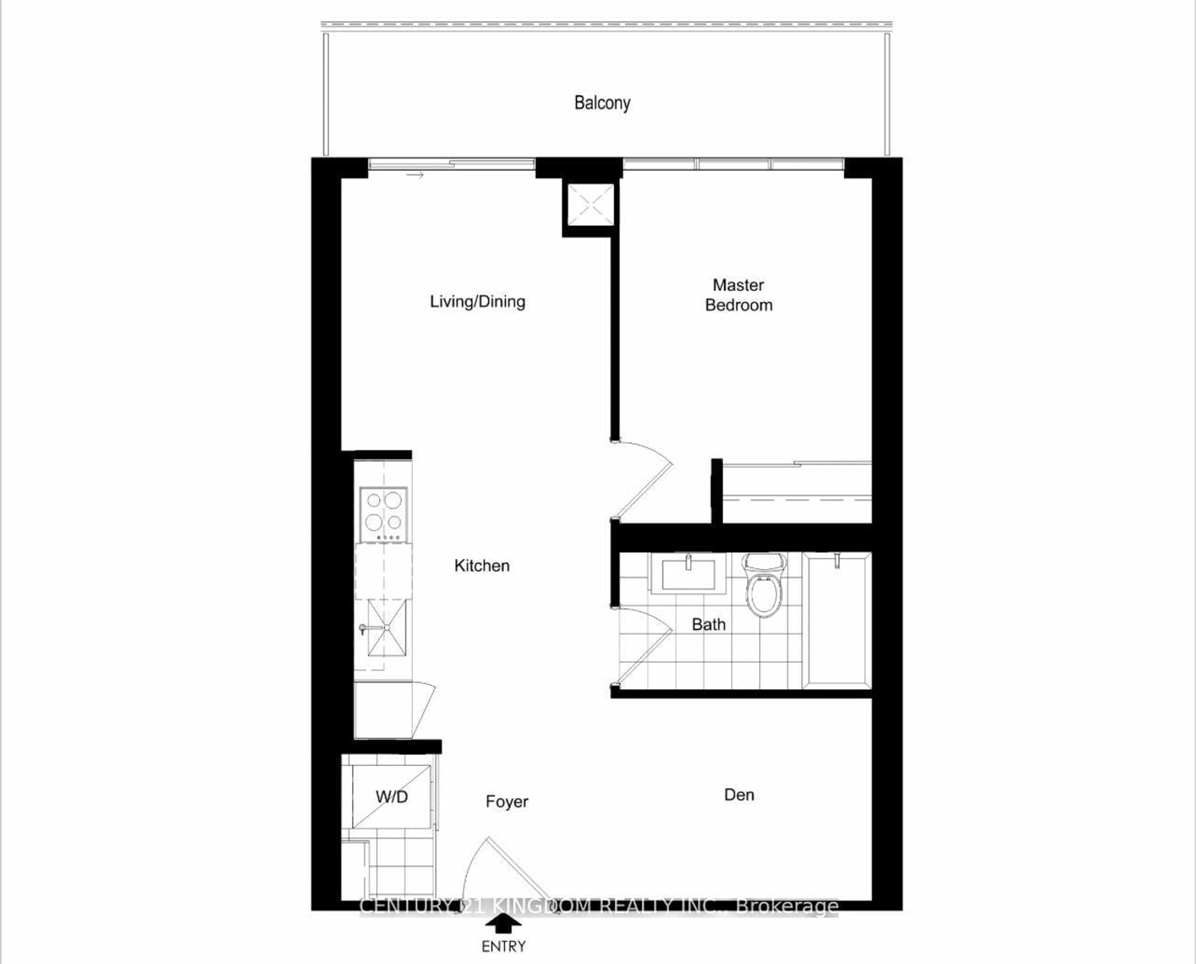 Floor plan for 2031 Kennedy Rd #1820, Toronto Ontario M1T 3G2