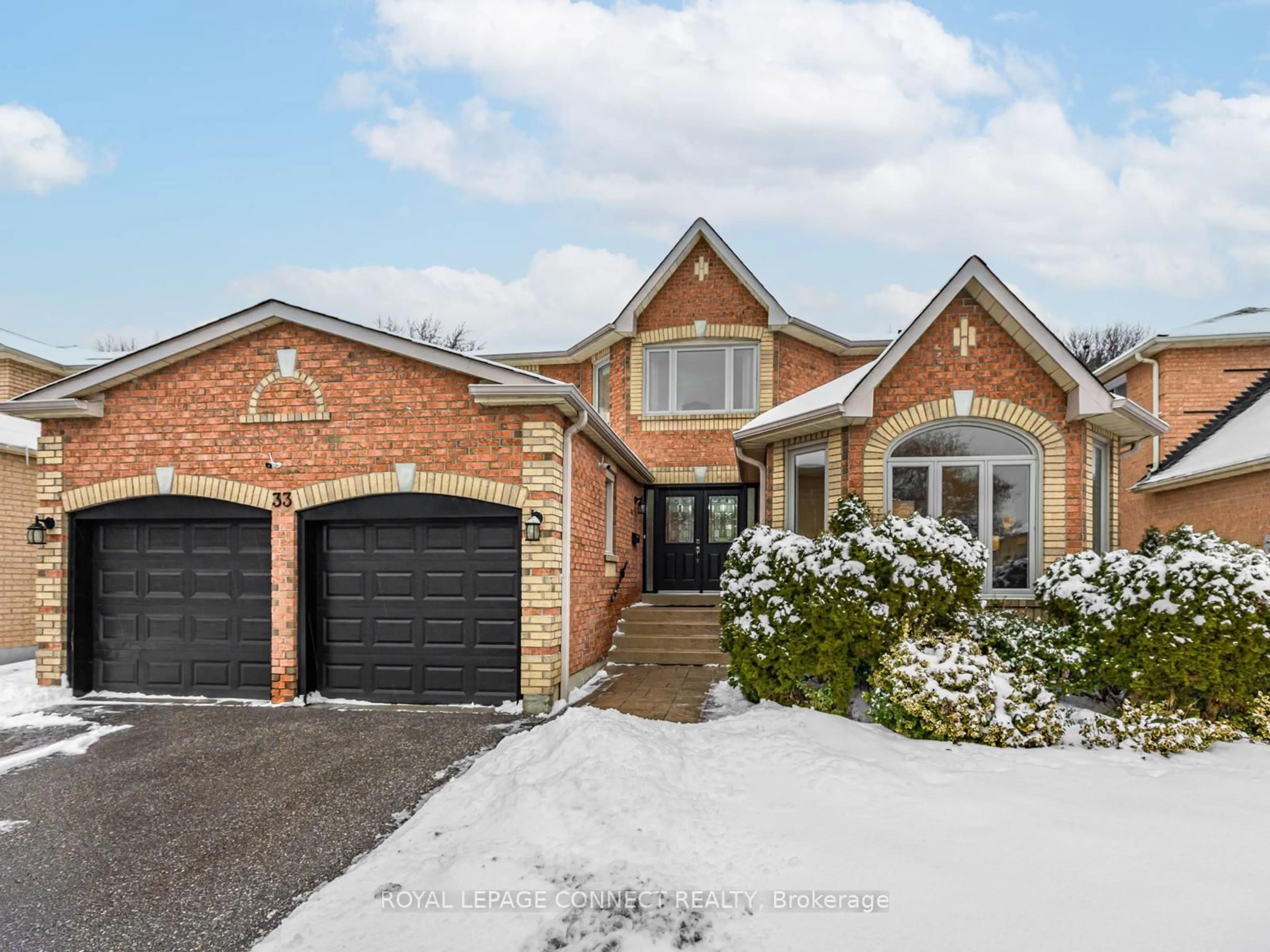 Home with brick exterior material, street for 33 Meekings Dr, Ajax Ontario L1T 3N6
