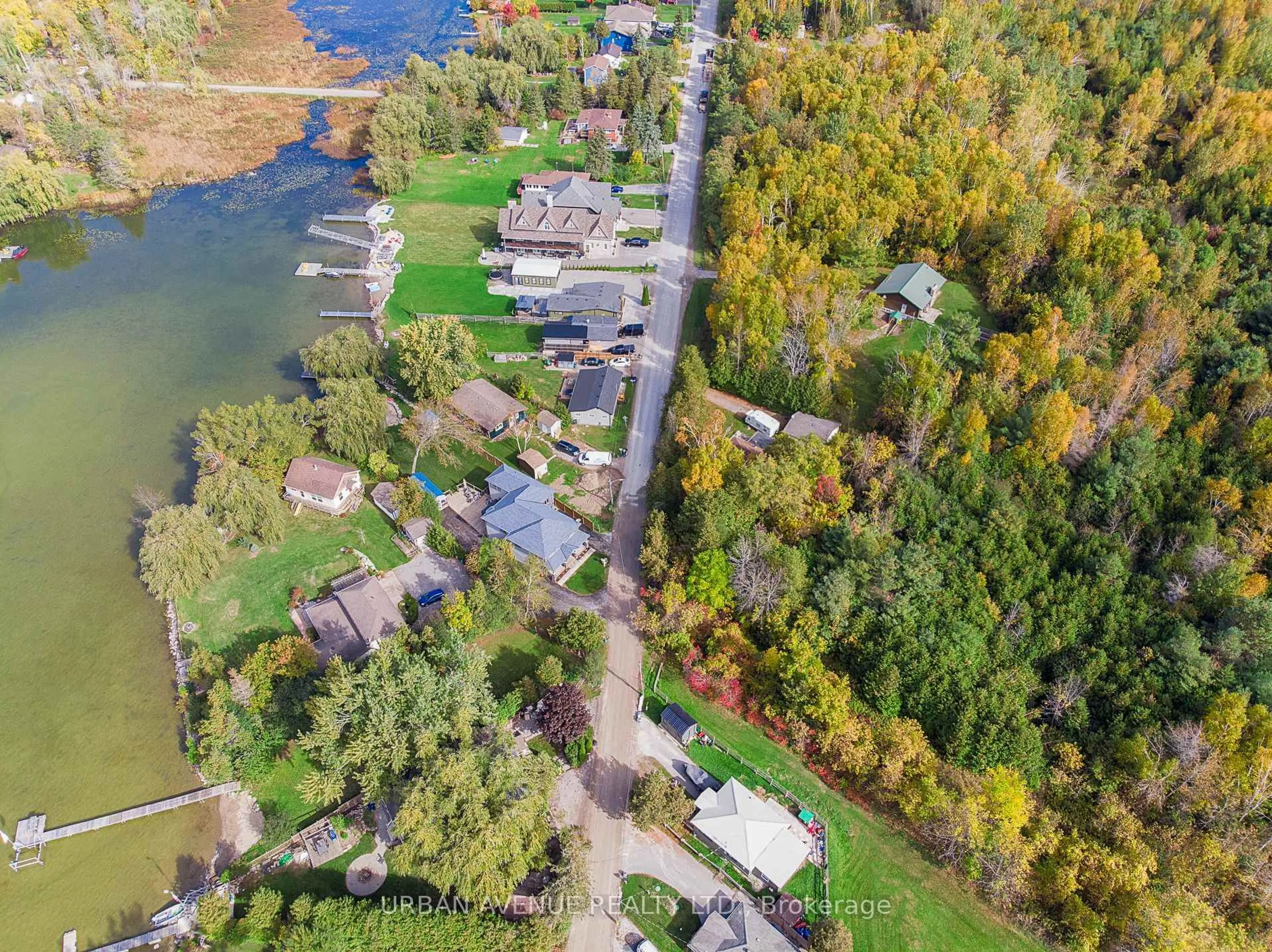 A pic from outside/outdoor area/front of a property/back of a property/a pic from drone, water/lake/river/ocean view for 509 VIEW LAKE Rd, Scugog Ontario L0B 1K0