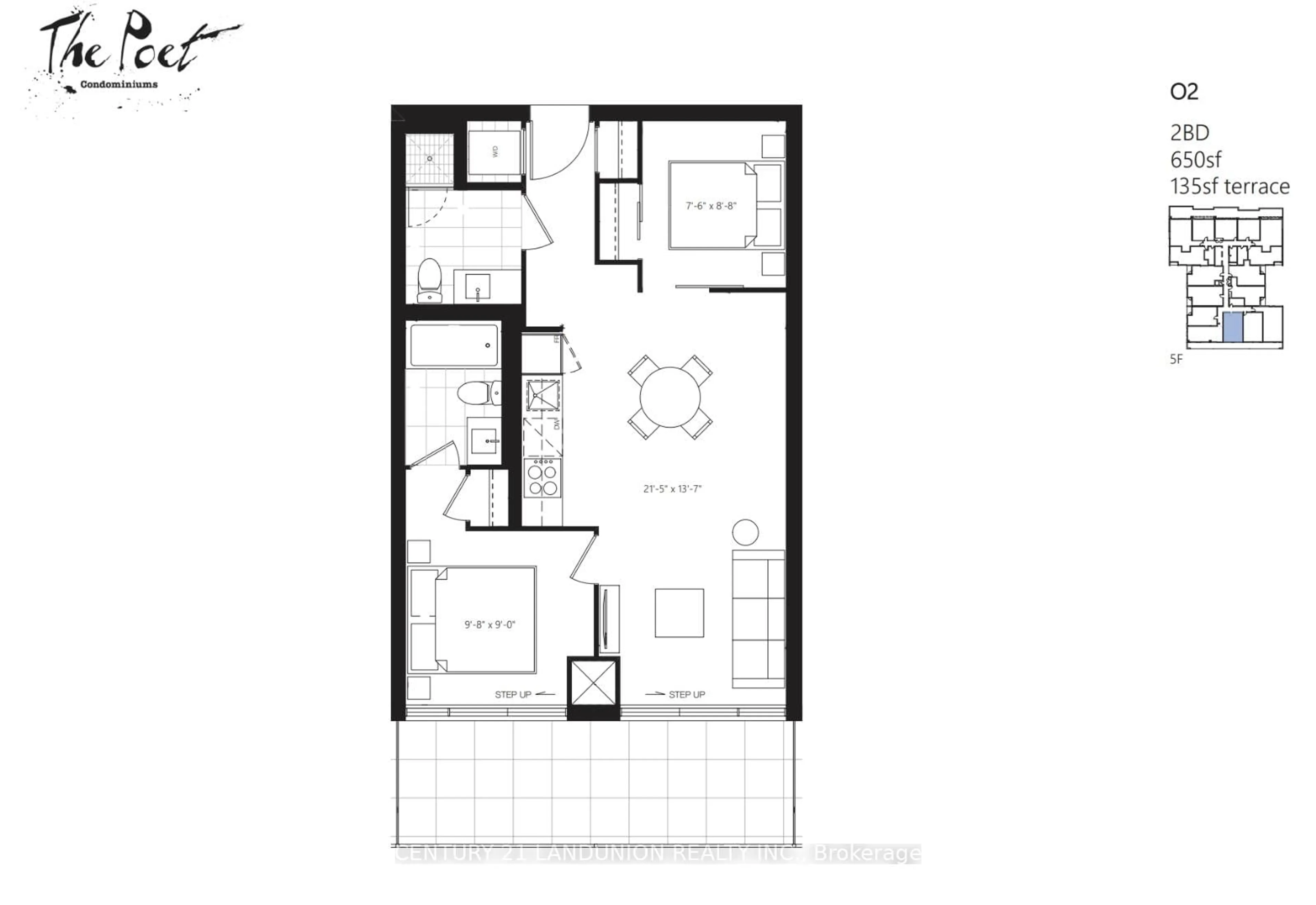 Floor plan for 1285 Queen St #512, Toronto Ontario M4L 1C2