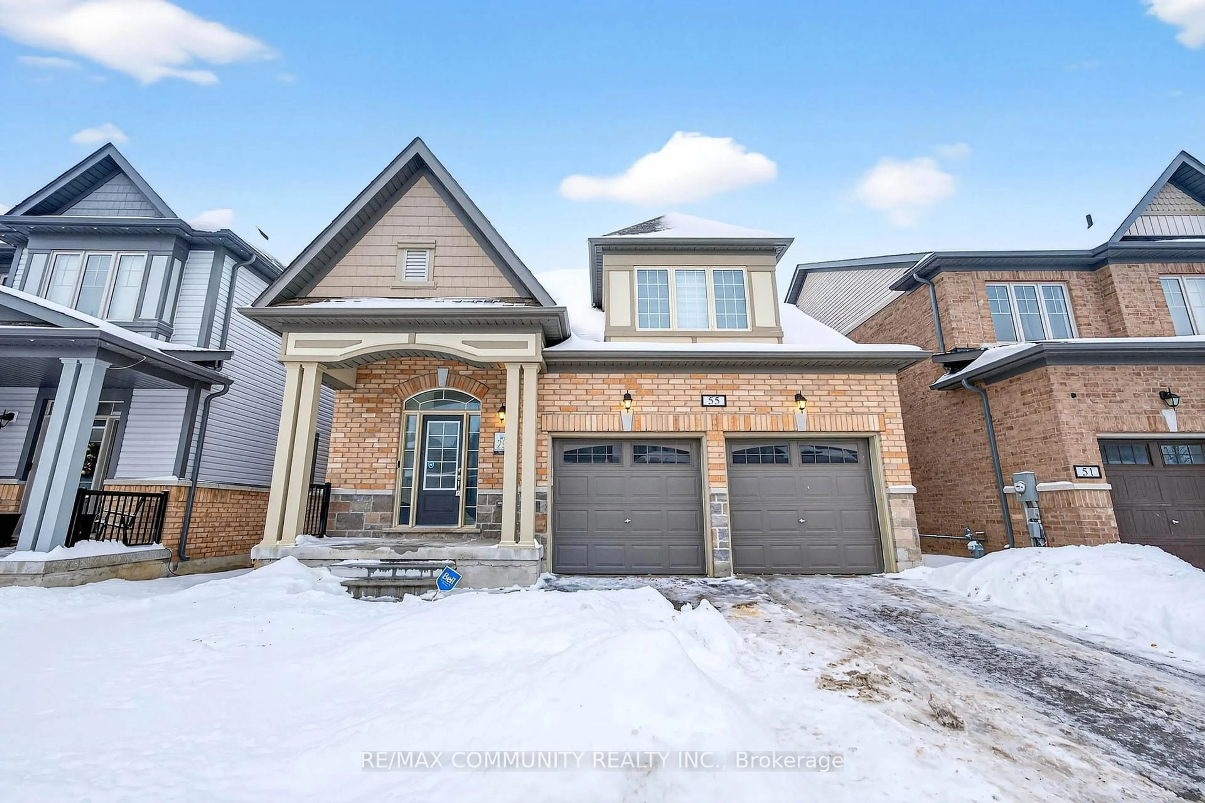 Home with brick exterior material, street for 55 SOUTHAMPTON St, Scugog Ontario L9L 0A2