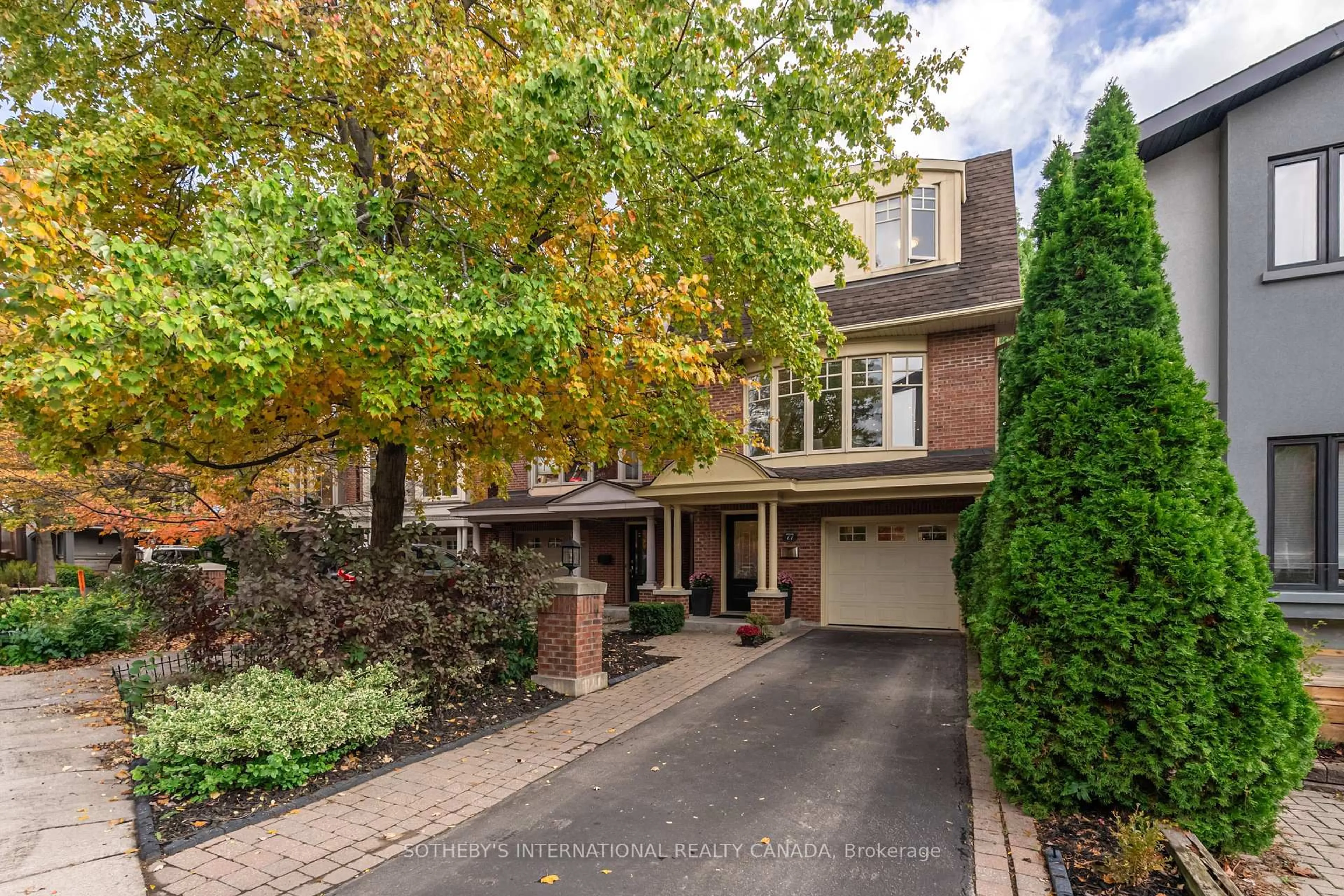 Home with brick exterior material, street for 77 Hillside Dr, Toronto Ontario M4K 2M5