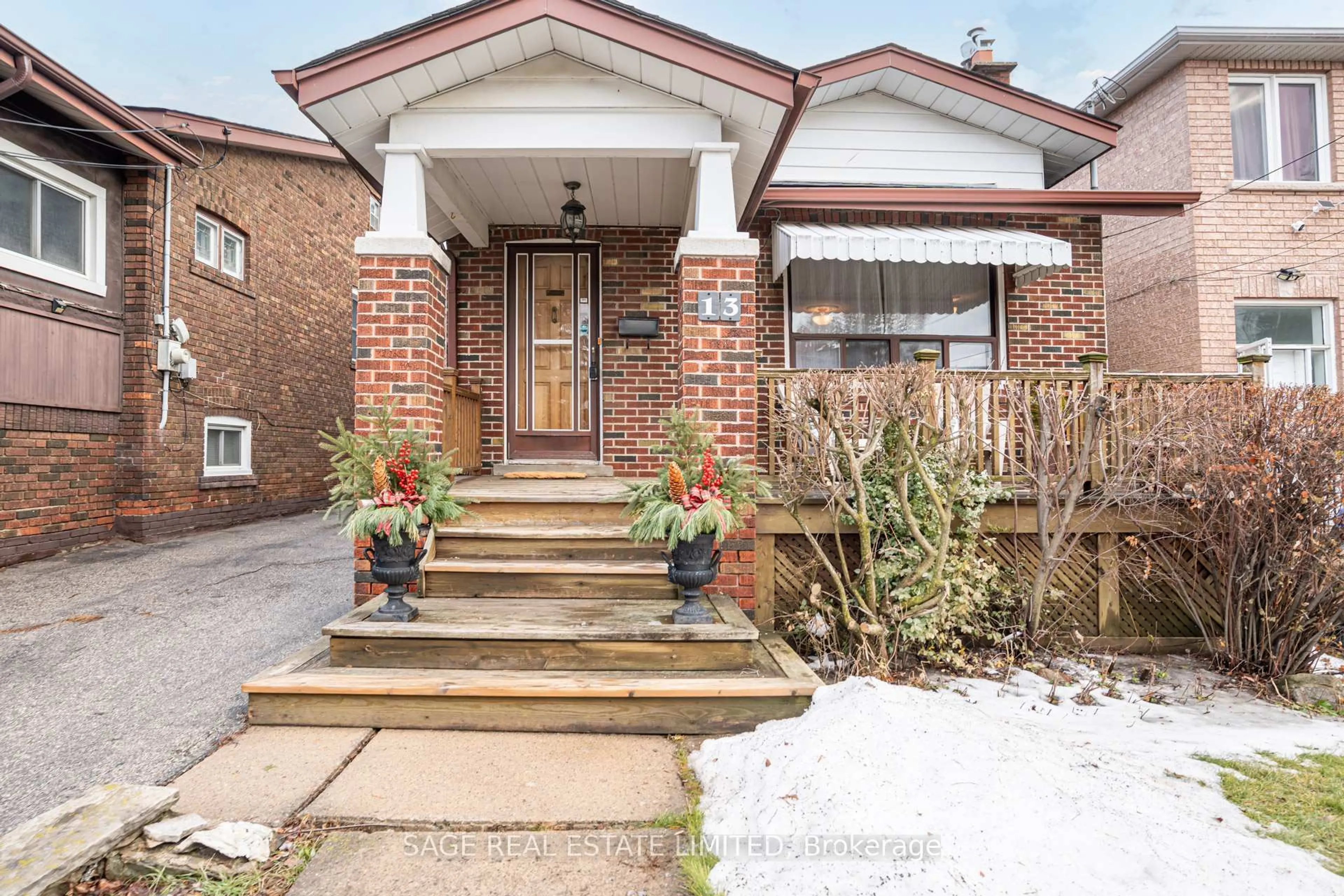 Home with brick exterior material, street for 13 Patterson Ave, Toronto Ontario M1L 3Y1