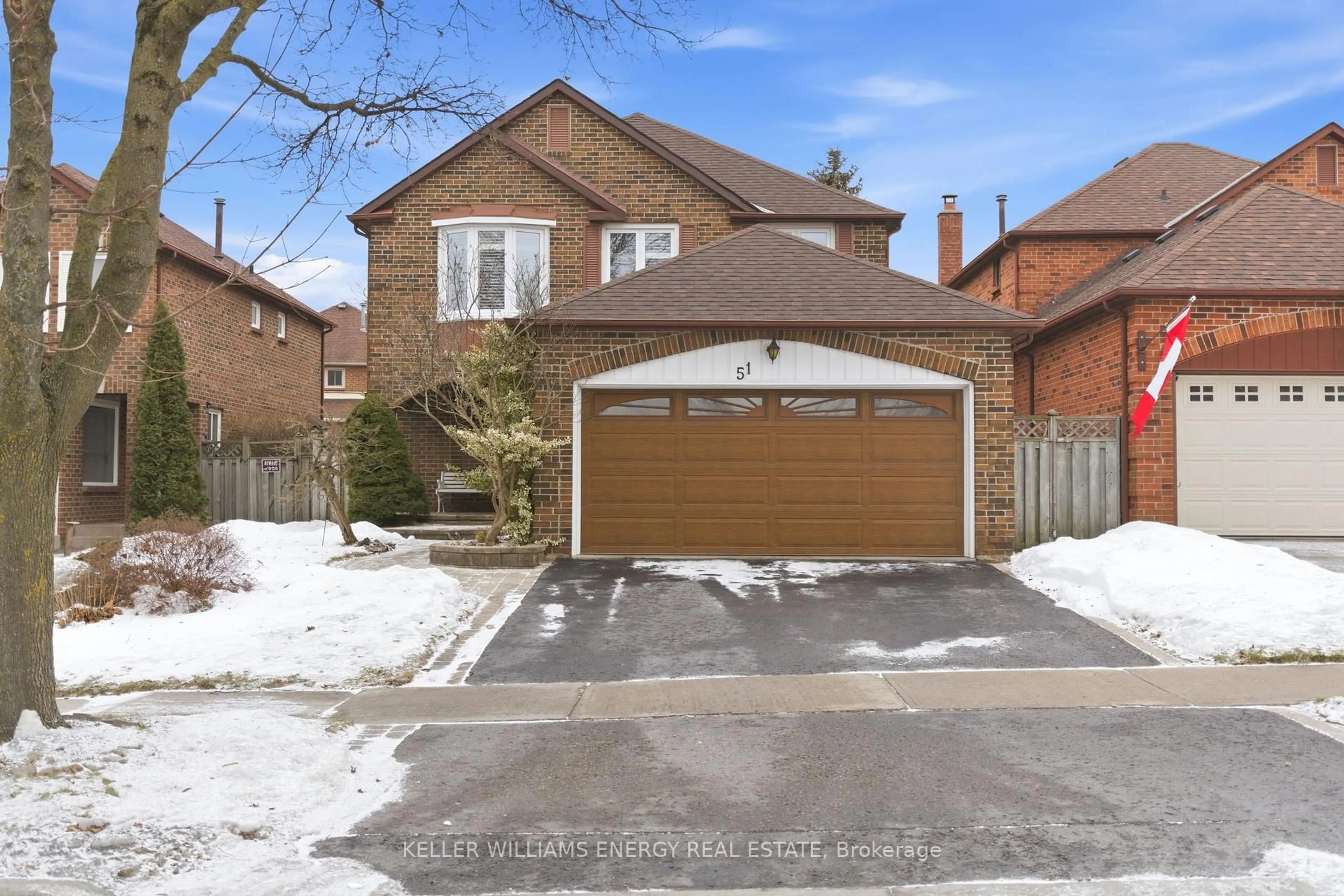 Home with brick exterior material, street for 51 Ravenscroft Rd, Ajax Ontario L1T 1W3
