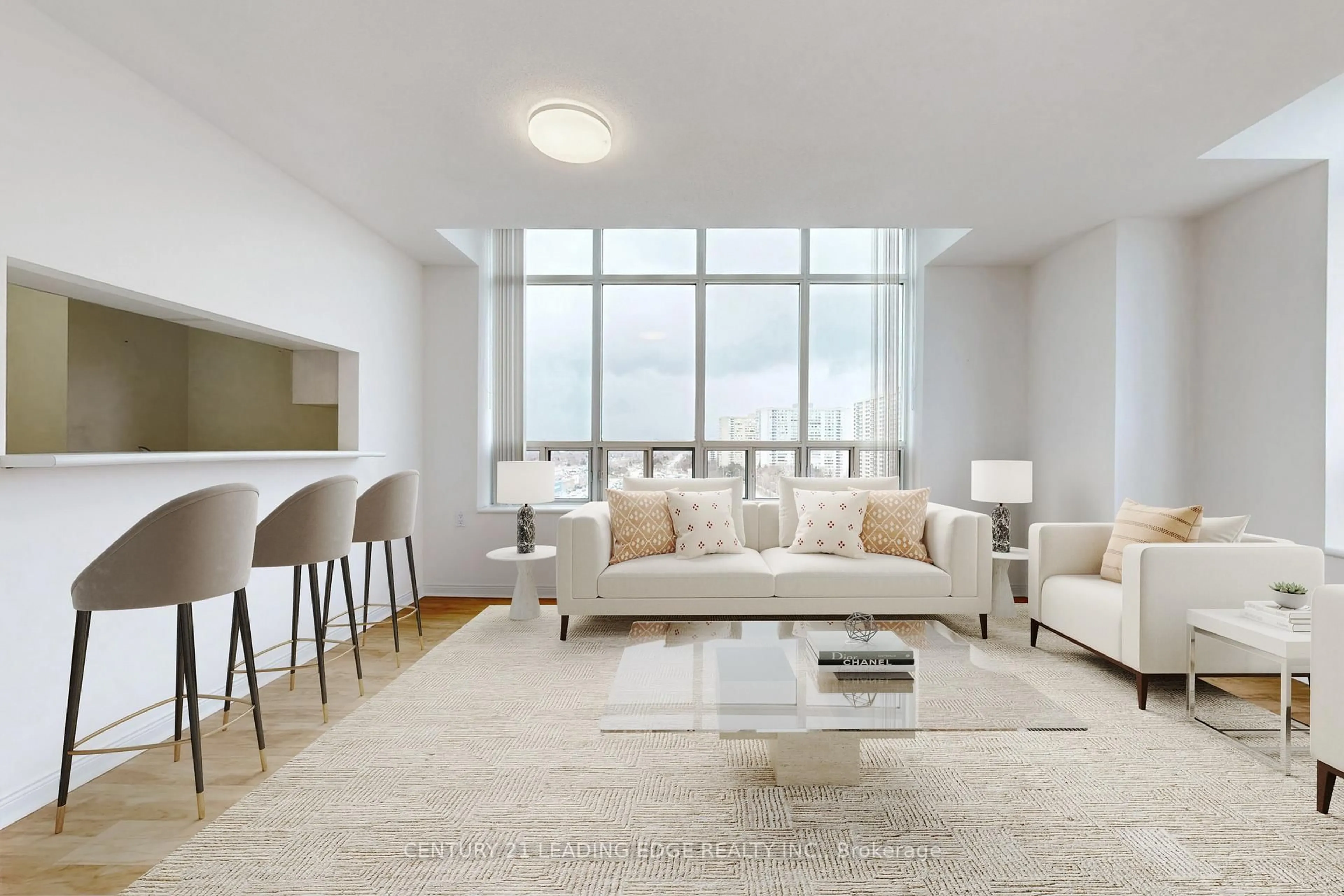 Living room with furniture, unknown for 2800 Warden Ave #1202, Toronto Ontario M1W 3Z6