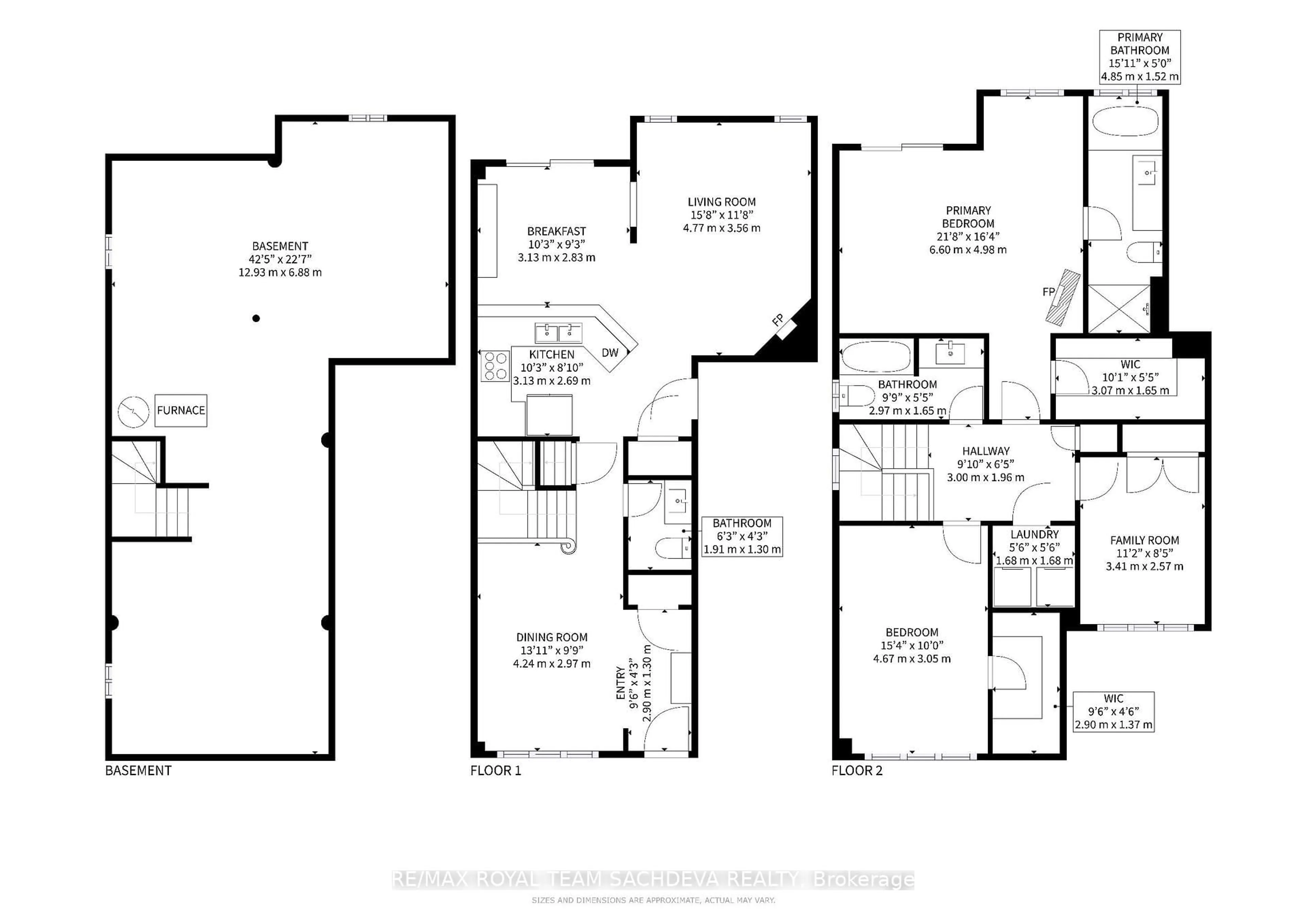 Floor plan for 2080 Erin Gate Blvd, Pickering Ontario L1X 2V4