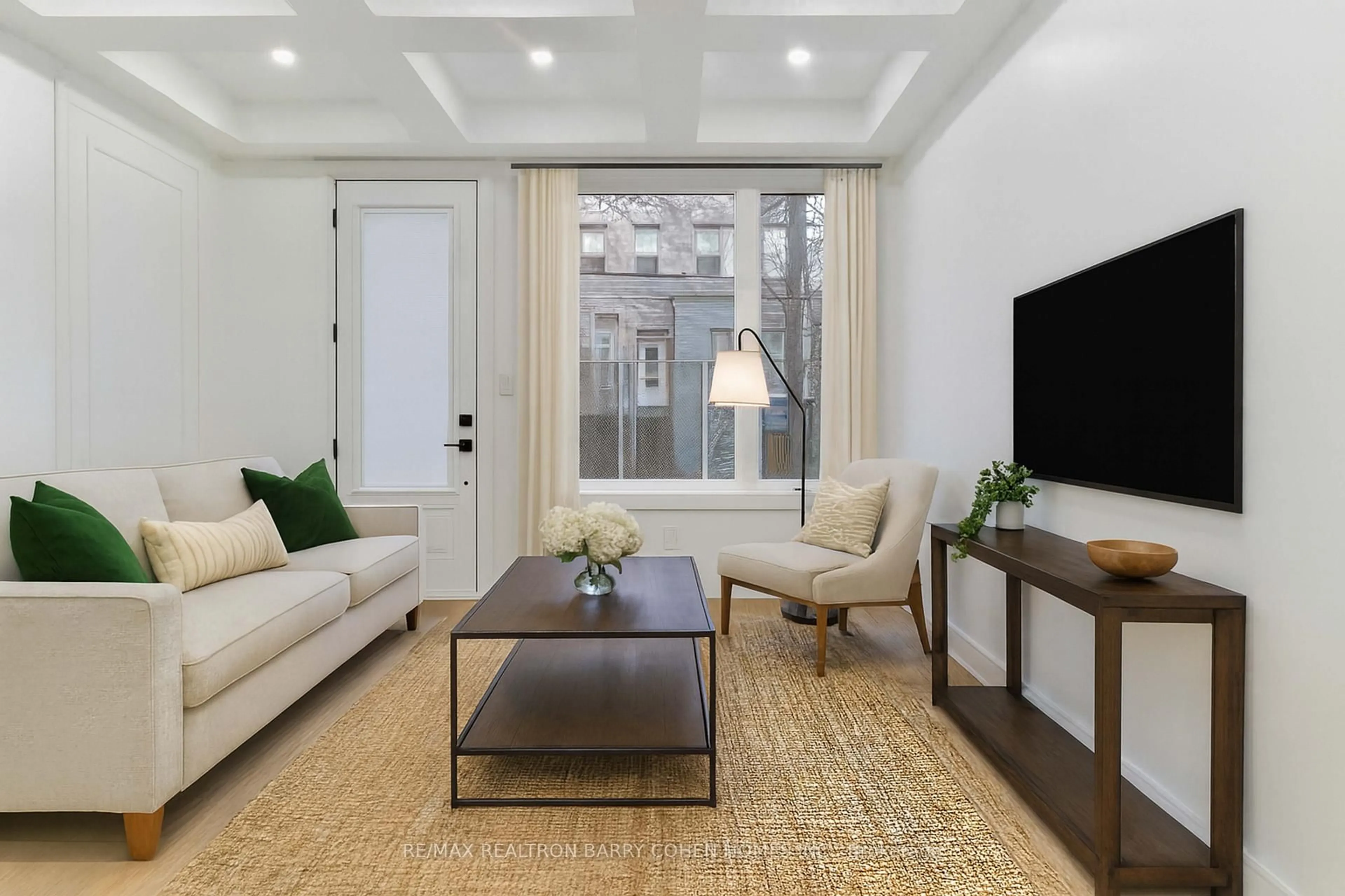 Living room with furniture, unknown for 57 Jones Ave, Toronto Ontario M4M 2Z7