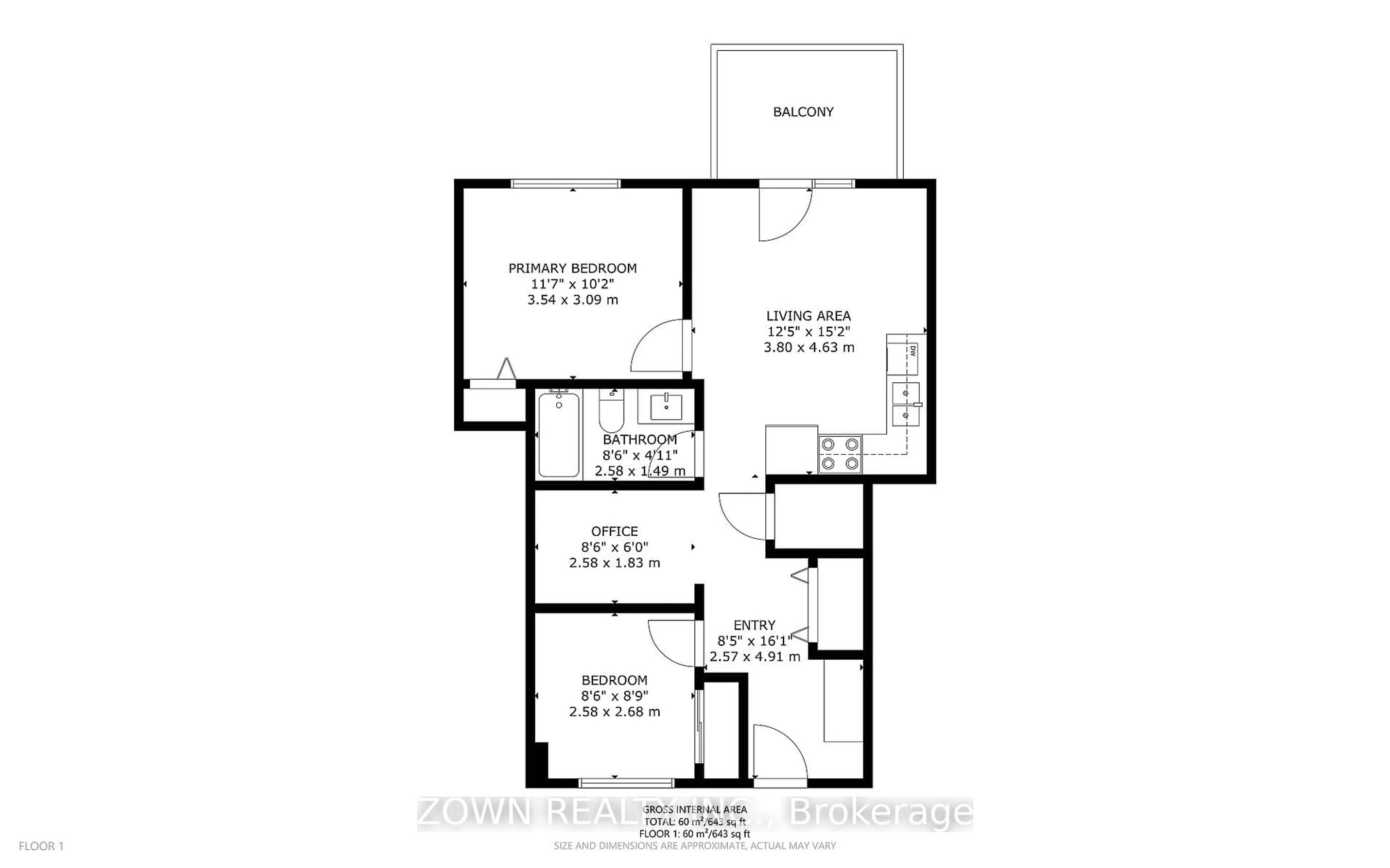 Floor plan for 1363 Neilson Rd #32, Toronto Ontario M1B 0C6