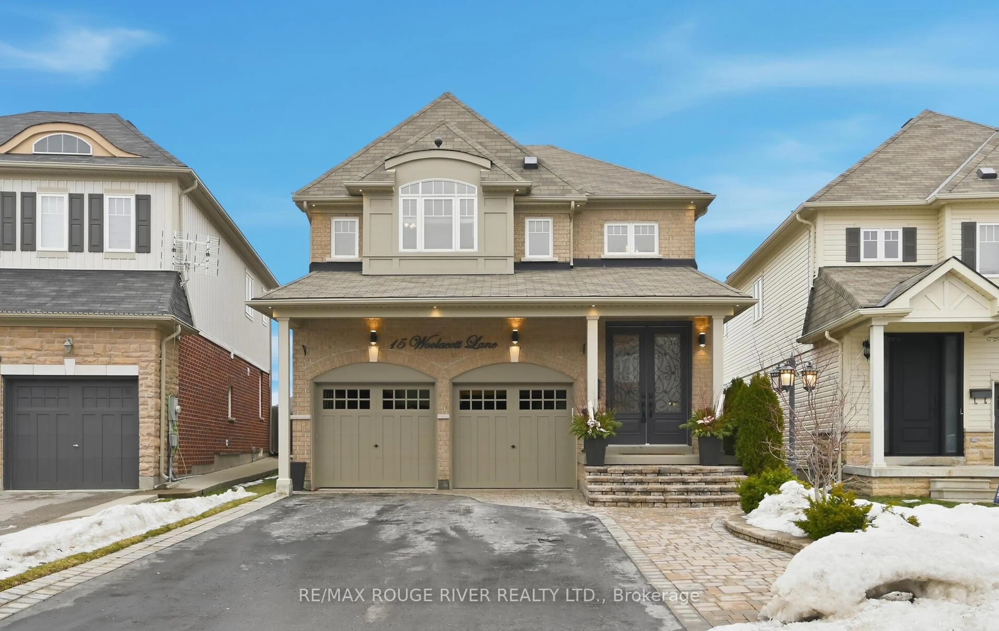 Home with brick exterior material, street for 15 Woolacott Lane, Clarington Ontario L1C 0J4