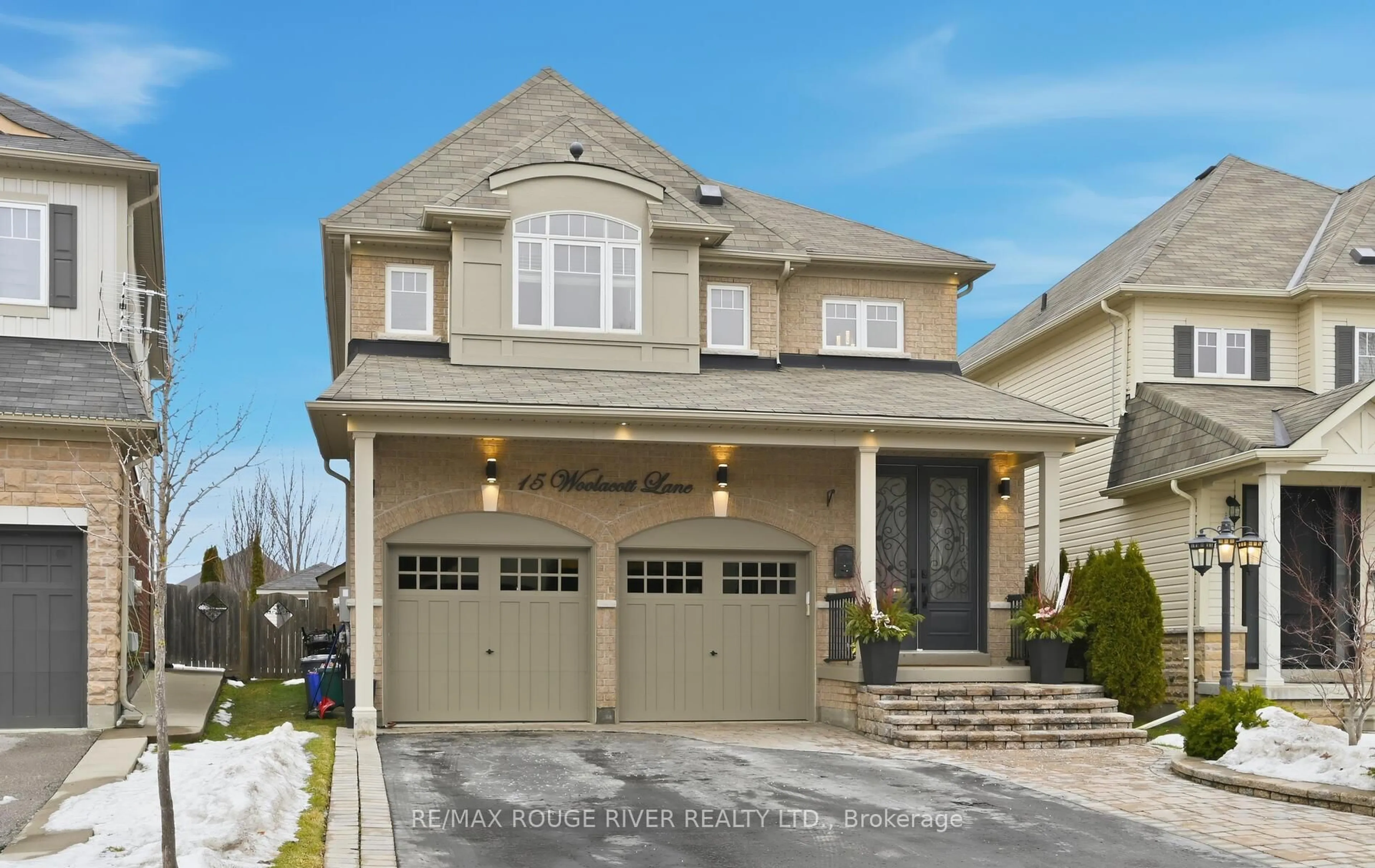 Home with brick exterior material, street for 15 Woolacott Lane, Clarington Ontario L1C 0J4