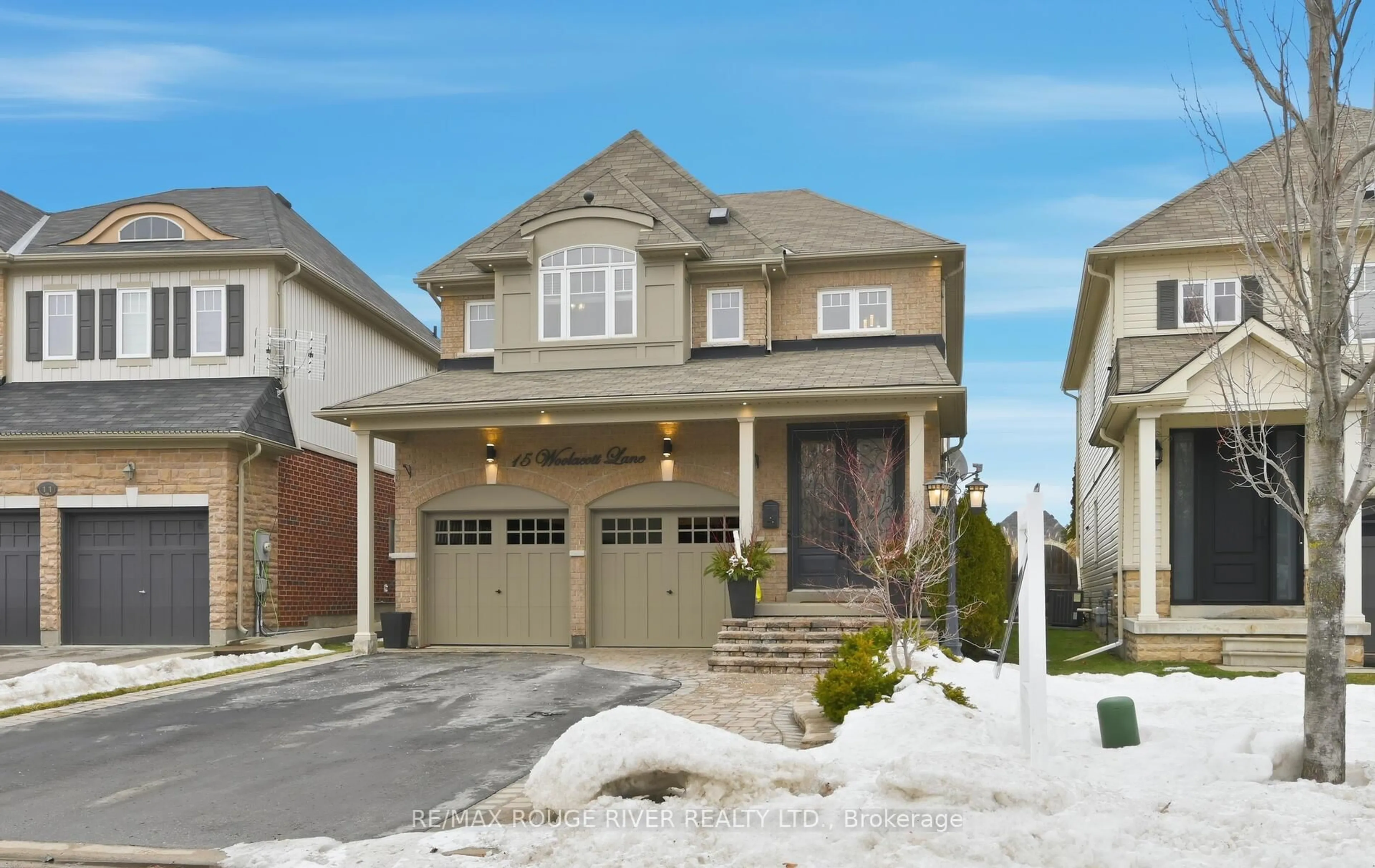Home with brick exterior material, street for 15 Woolacott Lane, Clarington Ontario L1C 0J4