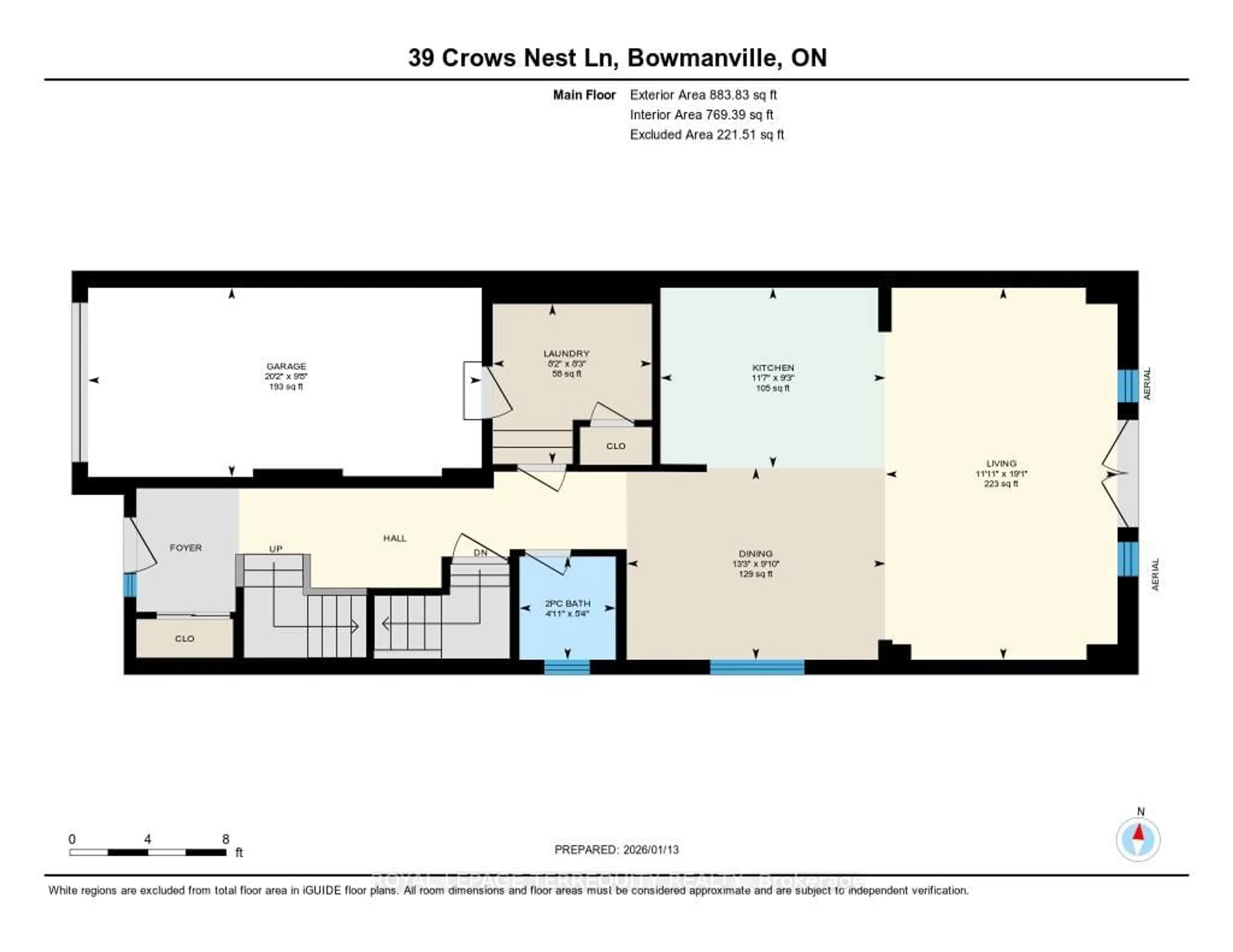 Floor plan for 39 Crows Nest Lane, Clarington Ontario L1C 4A9