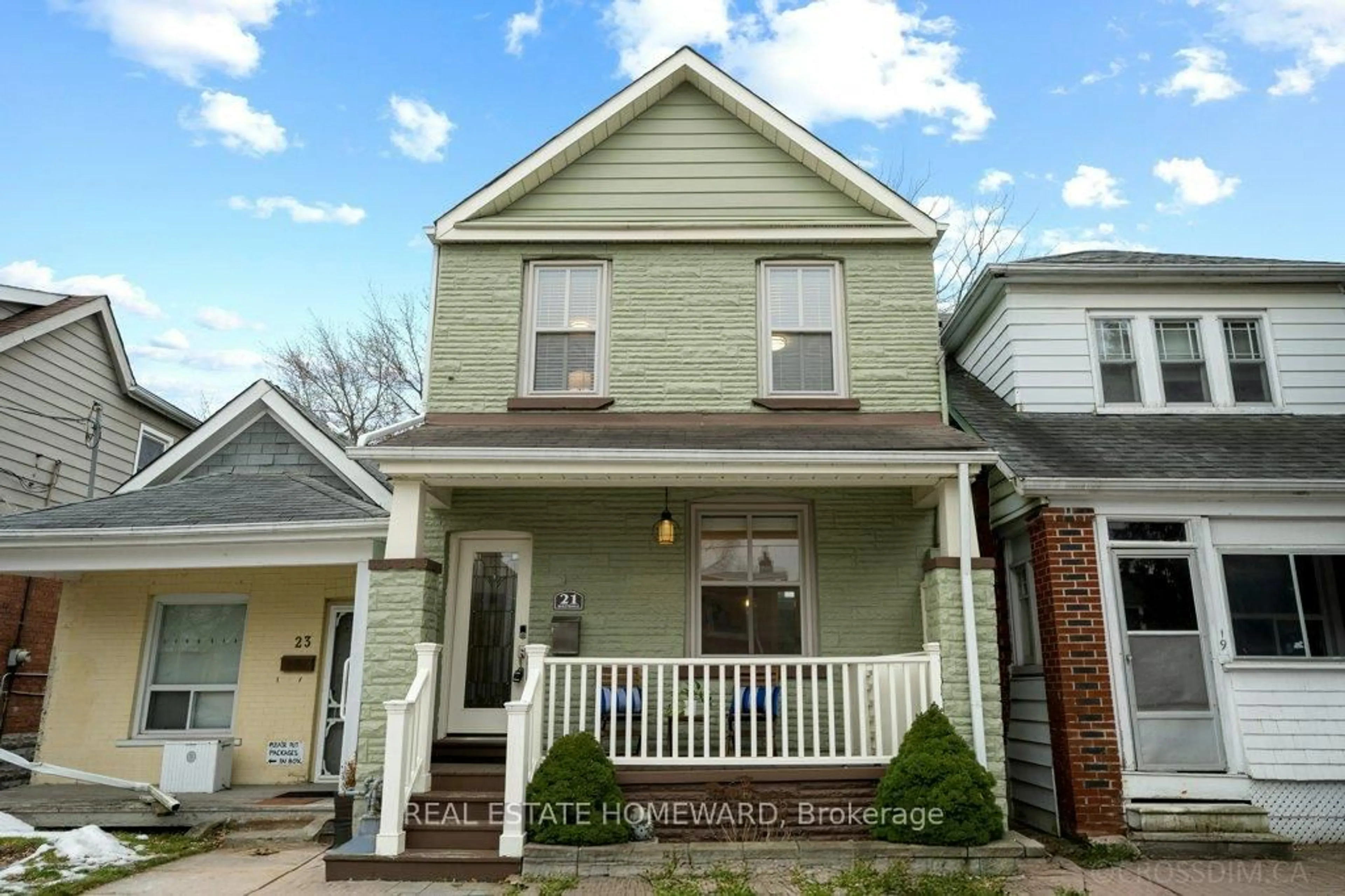 Home with brick exterior material, street for 21 Queensdale Ave, Toronto Ontario M4J 1Y1