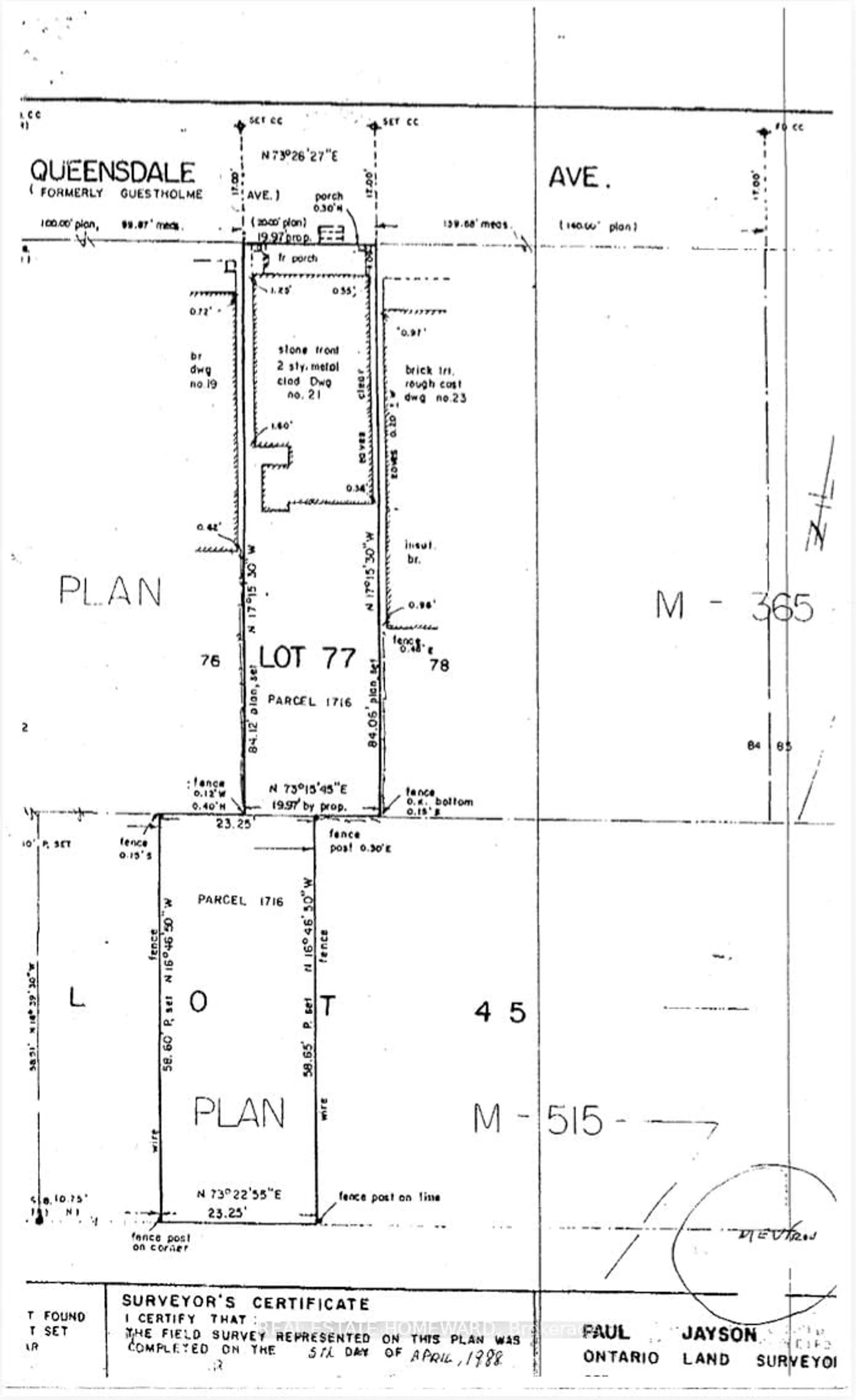 Floor plan for 21 Queensdale Ave, Toronto Ontario M4J 1Y1